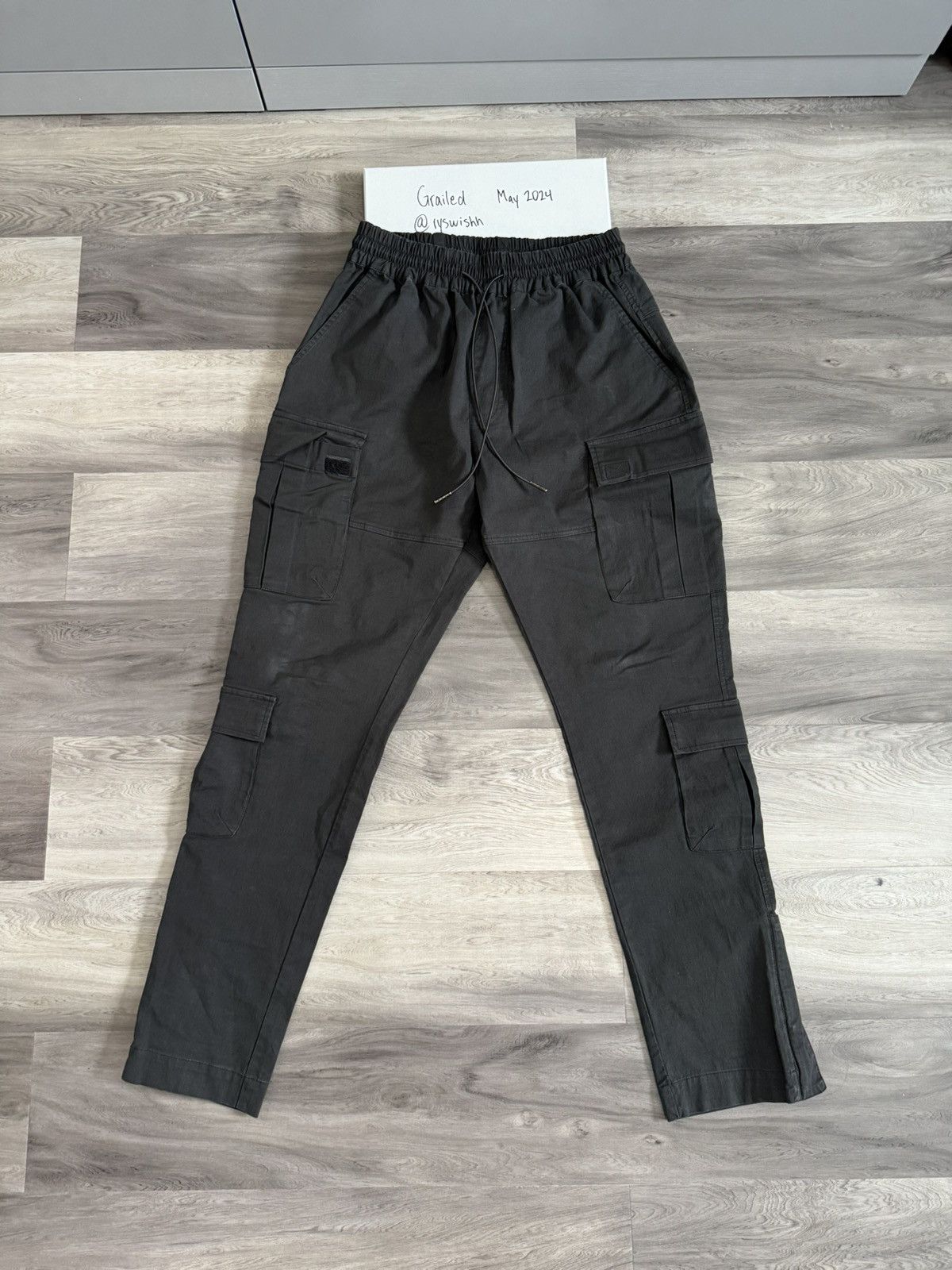 Image of Richie Le Collection Richie Le Black Cargo Pant Size Small, Men's