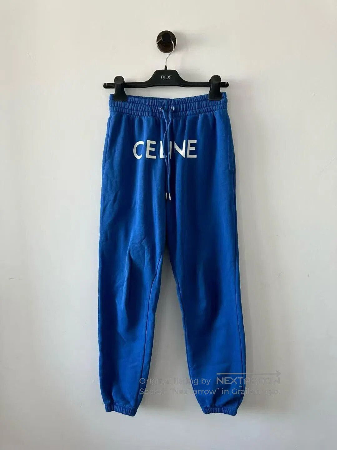 Celine CELINE size XS Blue Big Logo Sweatpants| Size US 27 - 1 Thumbnail