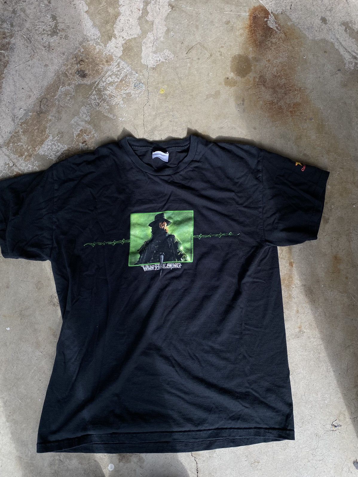 image of Vintage Carl’S Jr Van Helsing Promo Tee in Black, Men's (Size Medium)