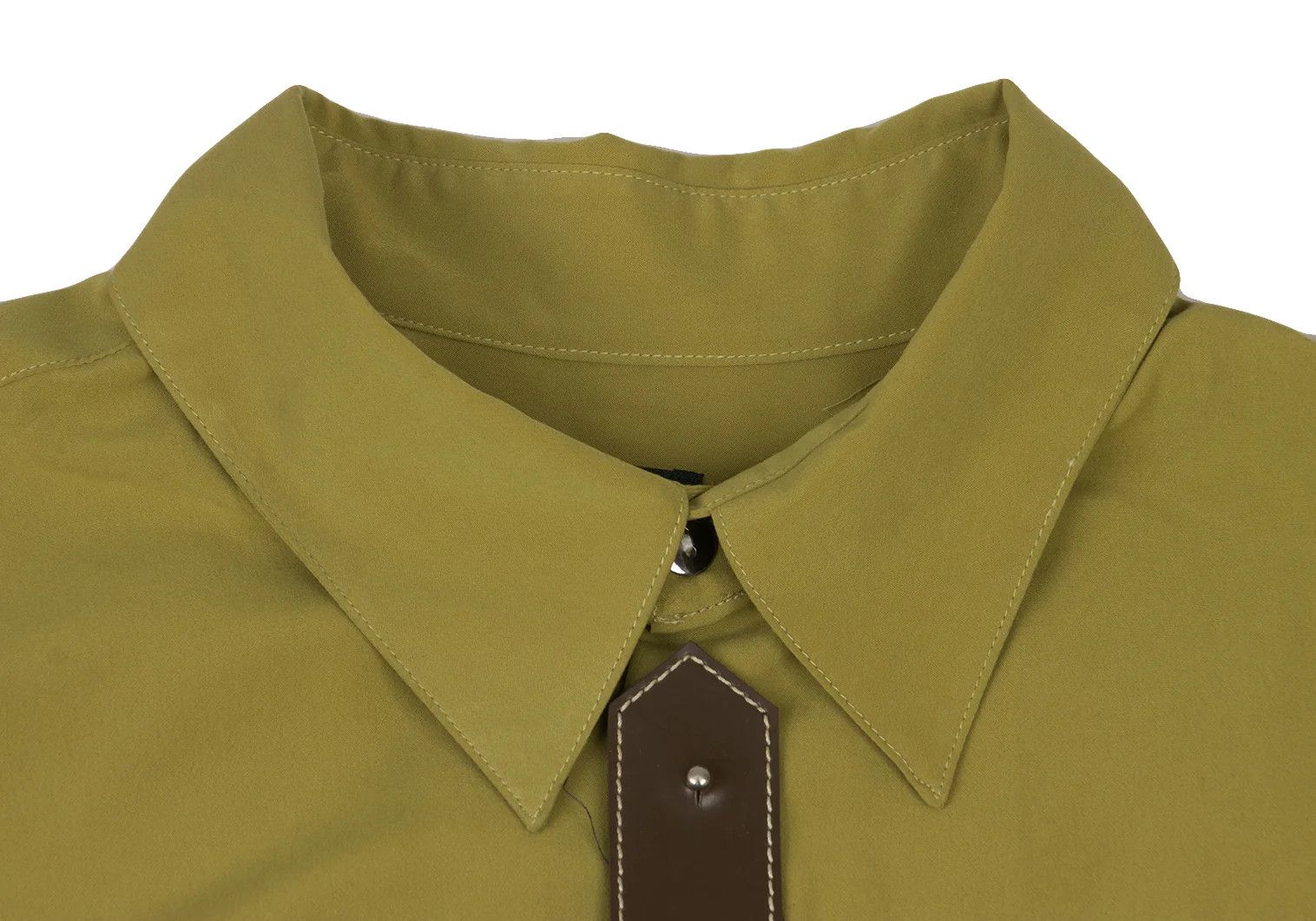 Jean Paul Gaultier Junior Gaultier Decorative Button Polo Shirt Mustard Brown Size US M / EU 48-50 / 2 - 3 Thumbnail