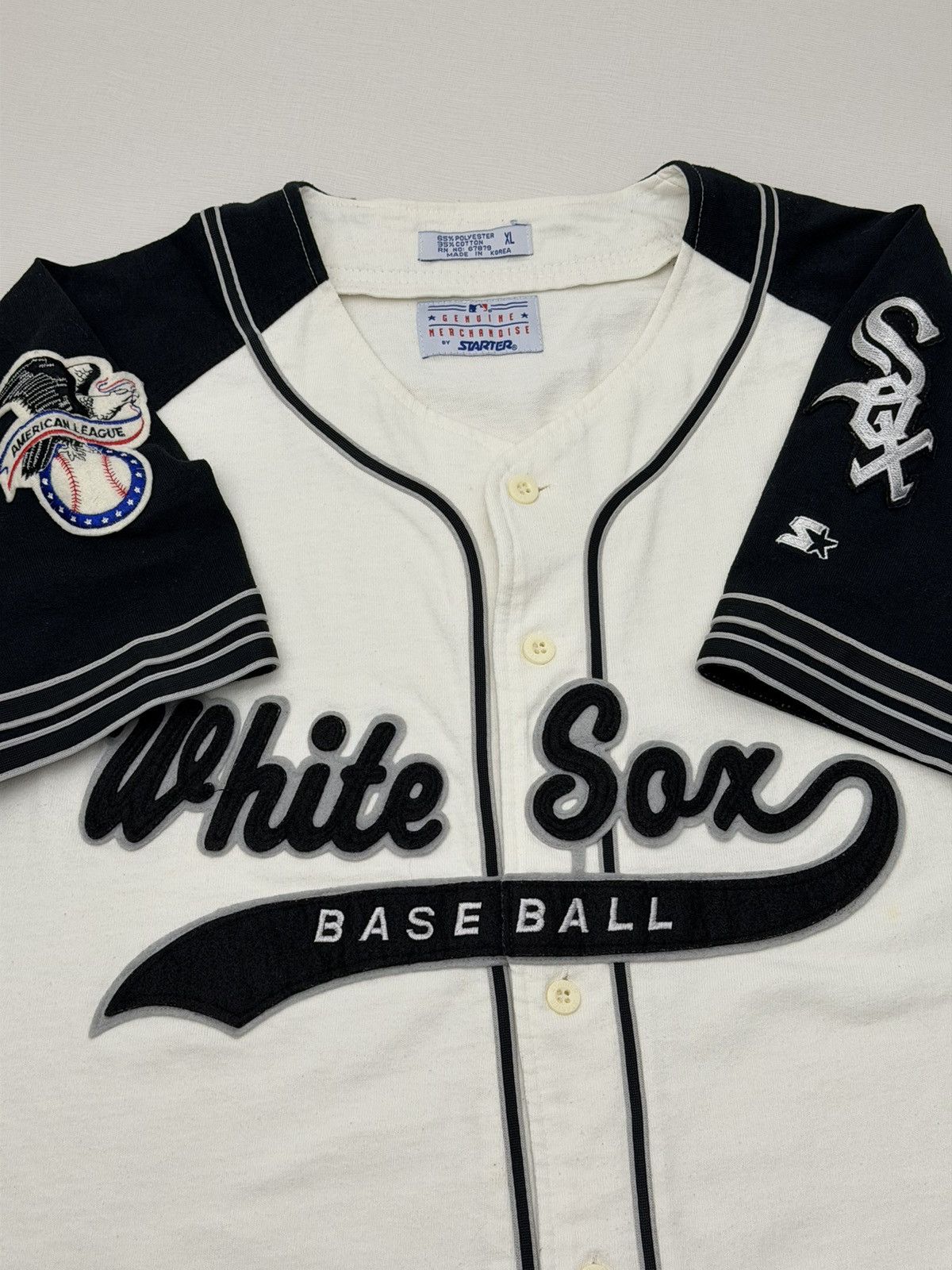 Starter Vintage 90s Chicago White Sox MLB Starter Tail Sweep Script Size US XL / EU 56 / 4 - 4 Thumbnail