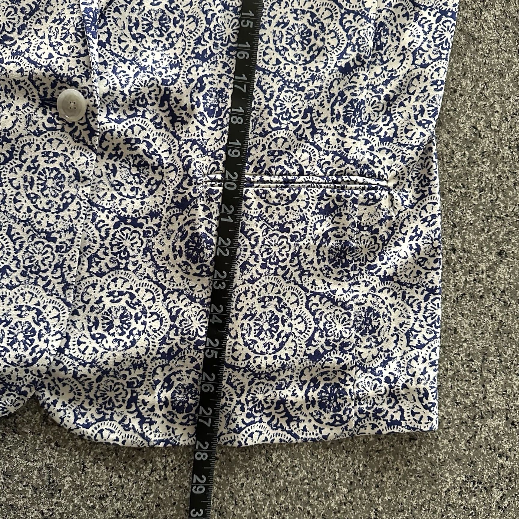 Talbots Talbots Blazer Womens XL Lightweight Blue Paisley Button Size XL / US 12-14 / IT 48-50 - 7 Thumbnail