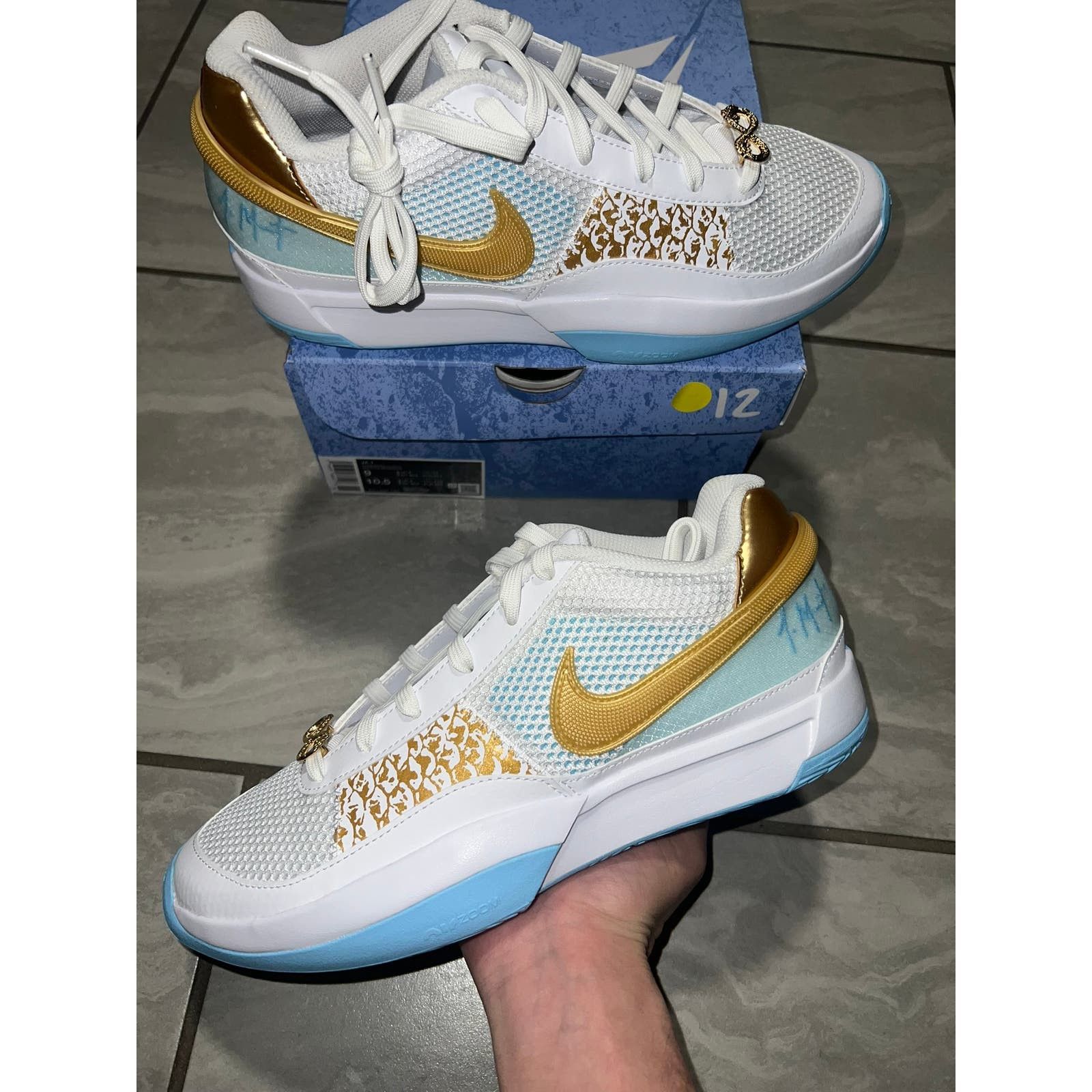 image of Nike Ja 1 Year Of The Dragon 9M New Shoes in White, Men's