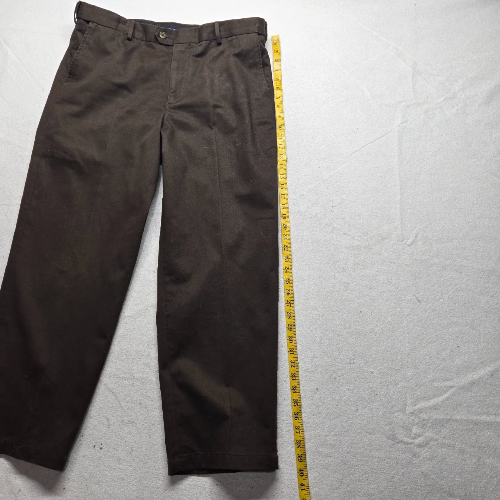 Vintage Saddlebred Pants BROWN Khakis Flat Front Chinos Adult Men's Size 38 x 30 Brown Chino Pants Mens Regular 38x30 Vintage? No Size US 38 / EU 54 - 7 Thumbnail