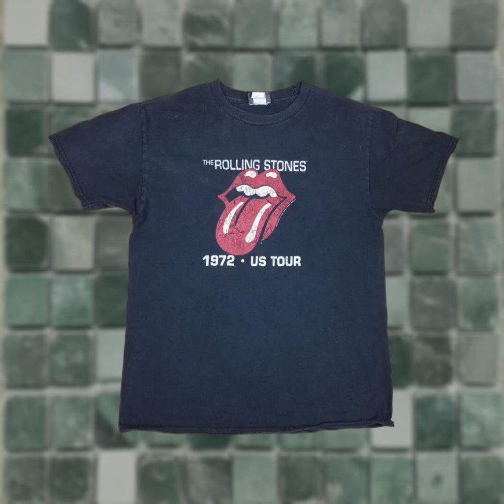 Vintage VINTAGE Rolling Stones TOUR ROCK BAND T-SHIRT Sz Medium 1972 Mens M Black Cotton 2004' 20 INCH 26 INCH Retro Size US M / EU 48-50 / 2 - 1 Thumbnail