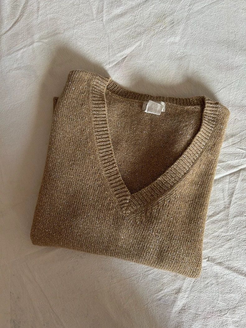 Dries Van Noten Dries Van Noten Gold thread knitted short-sleeved shirt Size M / US 6-8 / IT 42-44 - 4 Thumbnail