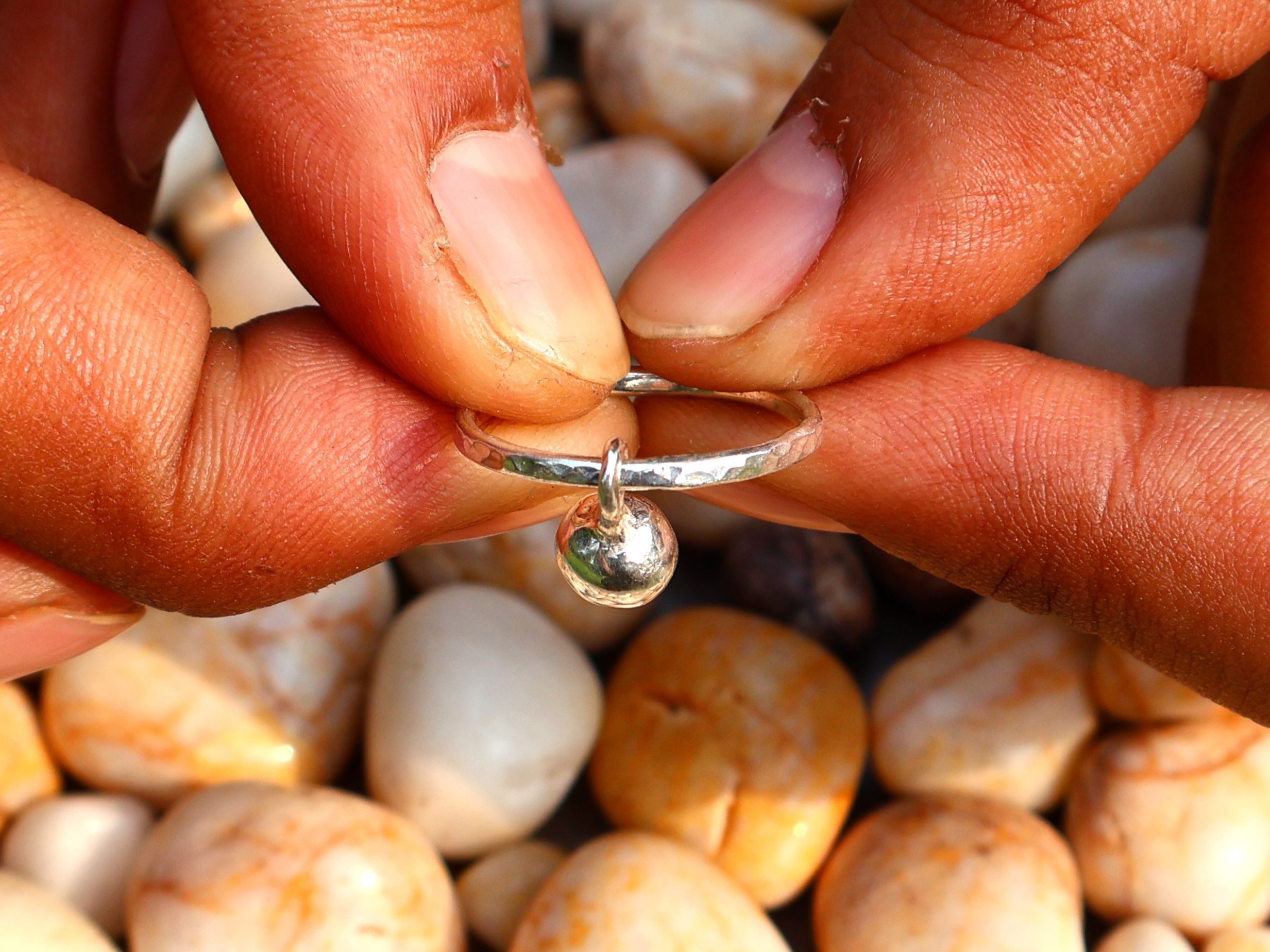 Handmade Ball Ring, 925 Sterling Silver Jewelry, Handmade Women Ring Size ONE SIZE - 9 Thumbnail