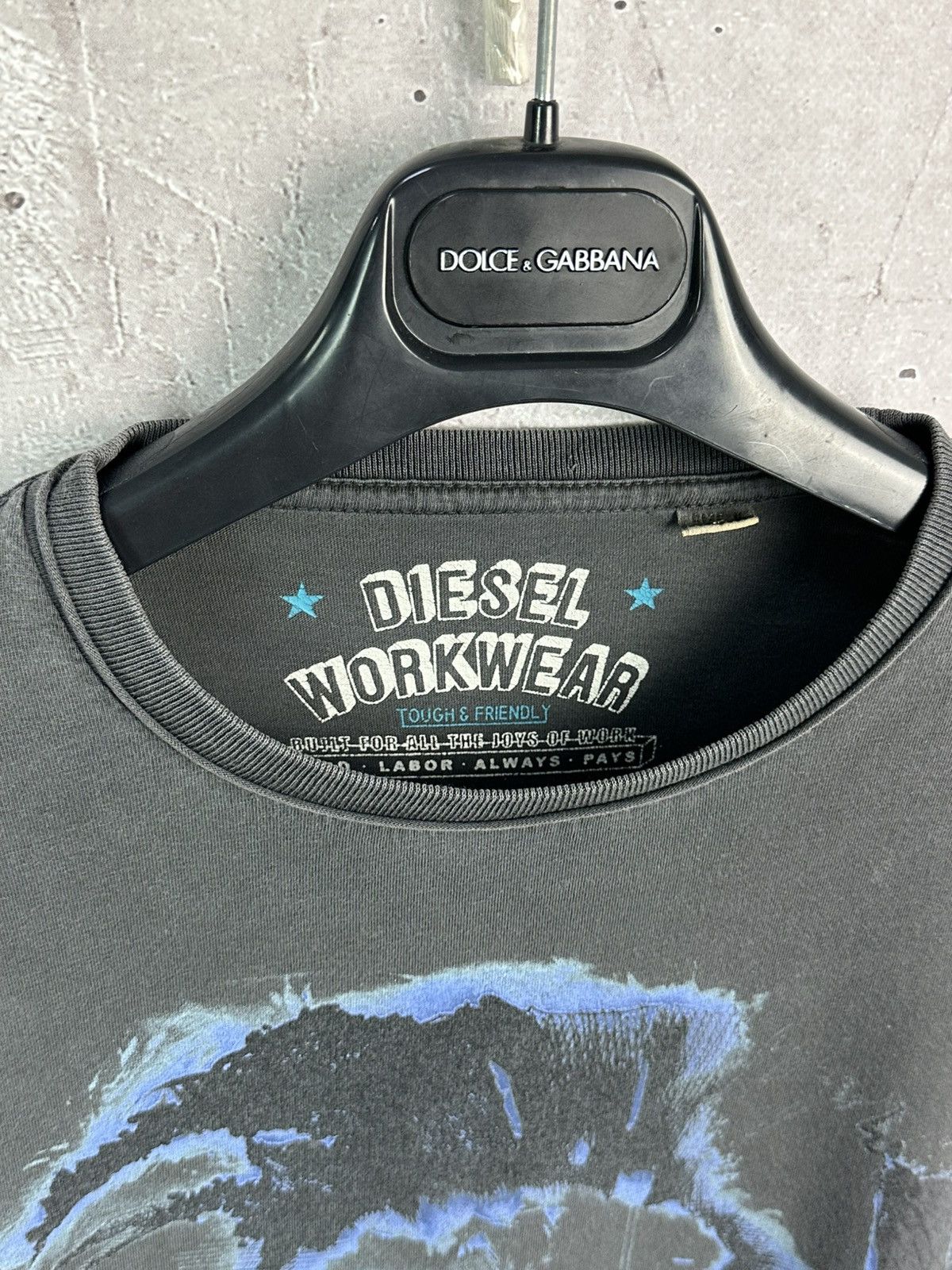 Diesel Vintage Diesel Printed Punk Washed Grey T-shirt Size US S / EU 44-46 / 1 - 4 Thumbnail