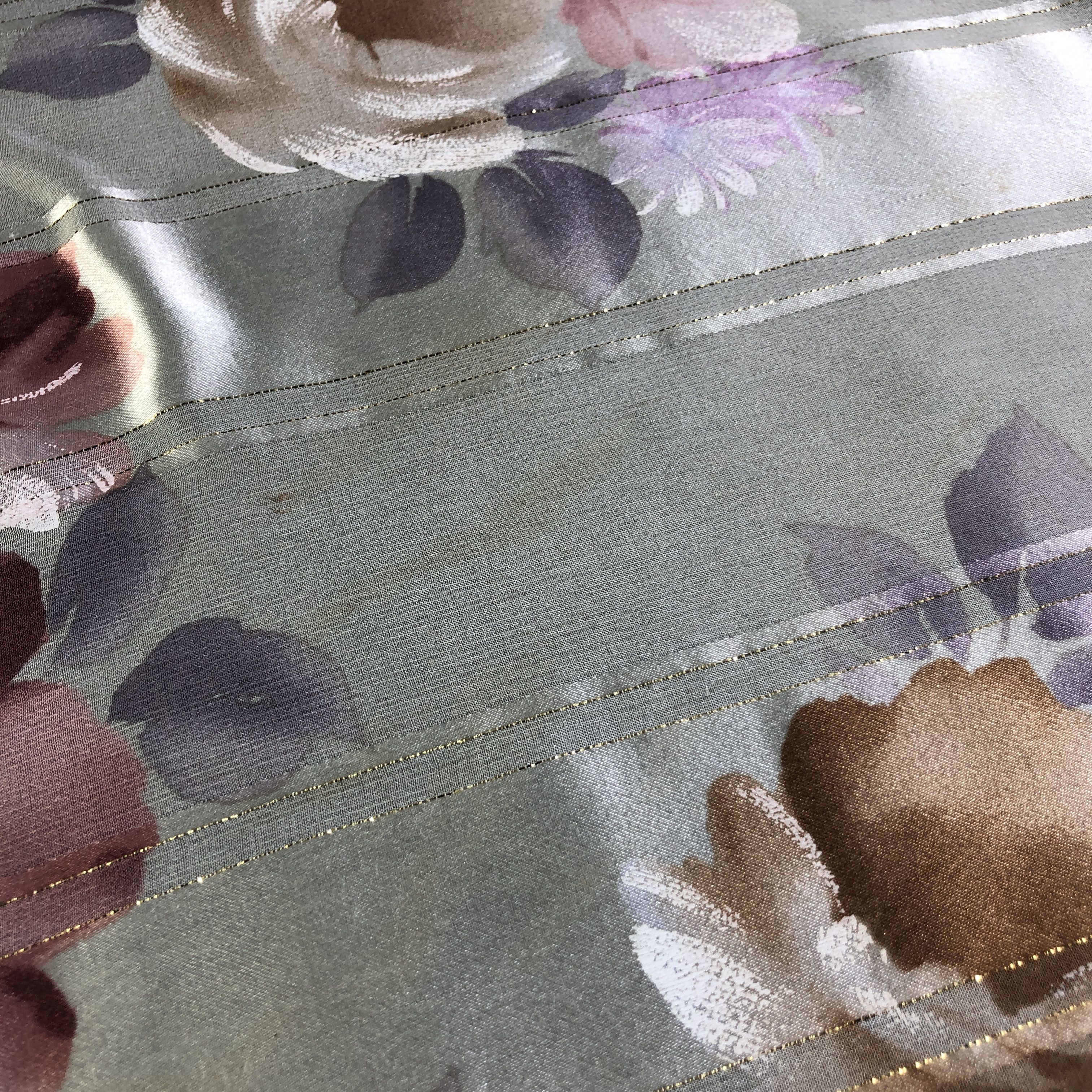 Mila Schon Mila Schon Floral Hand Rolled Silk Scarf M1009 Size ONE SIZE - 10 Thumbnail