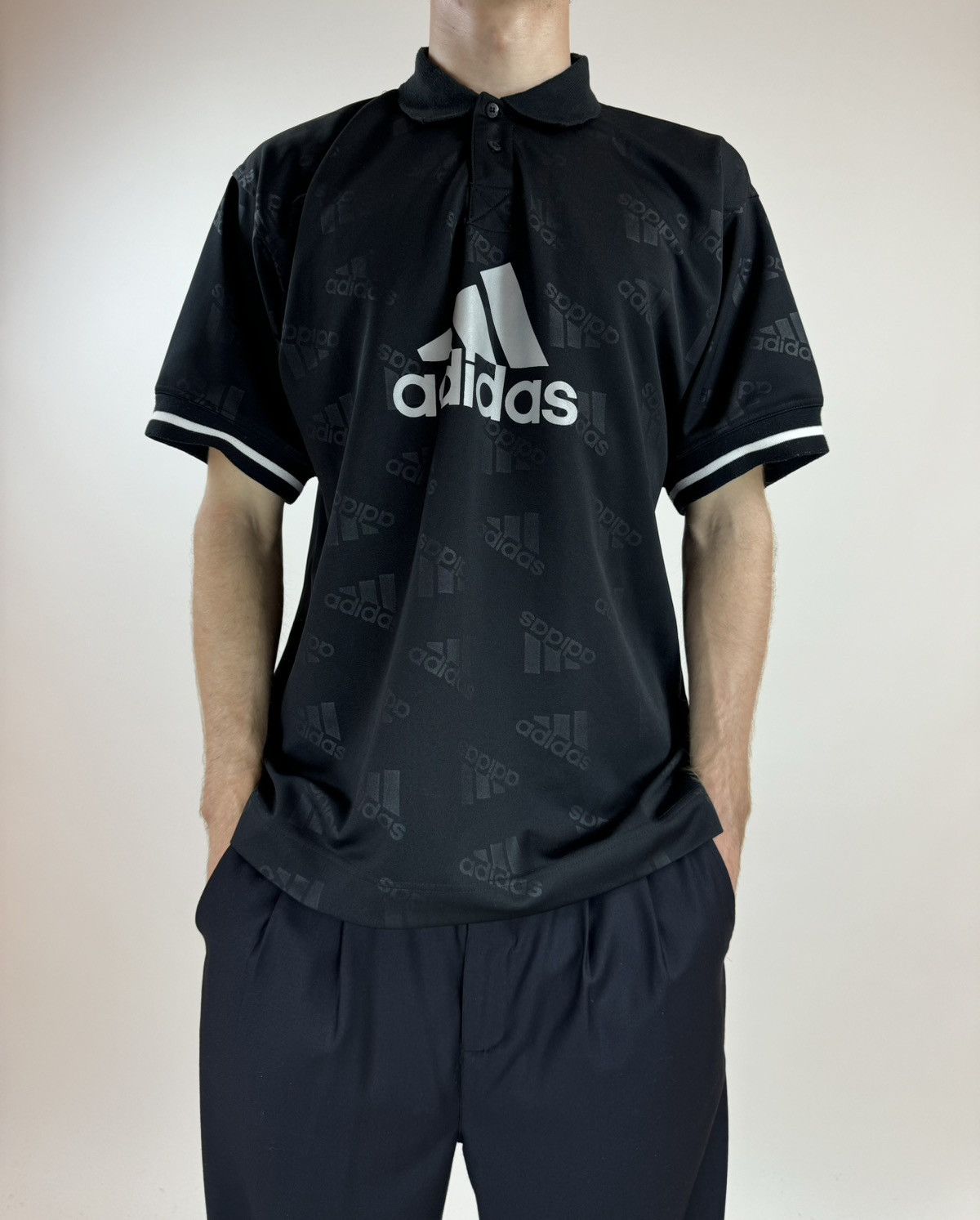 Adidas × Vintage RARE adidas Vintage Polo oversized Japanese Mono Big Logo Size US L / EU 52-54 / 3 - 4 Thumbnail