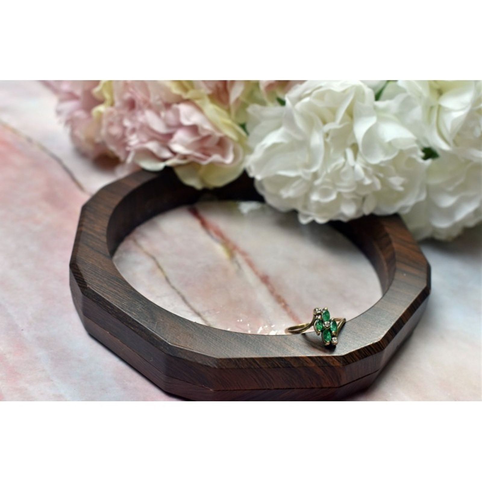 Anonymous Club 10K YELLOW GOLD EMERALD & DIAMONDS RING SIZE 6.75 Size ONE SIZE - 4 Thumbnail