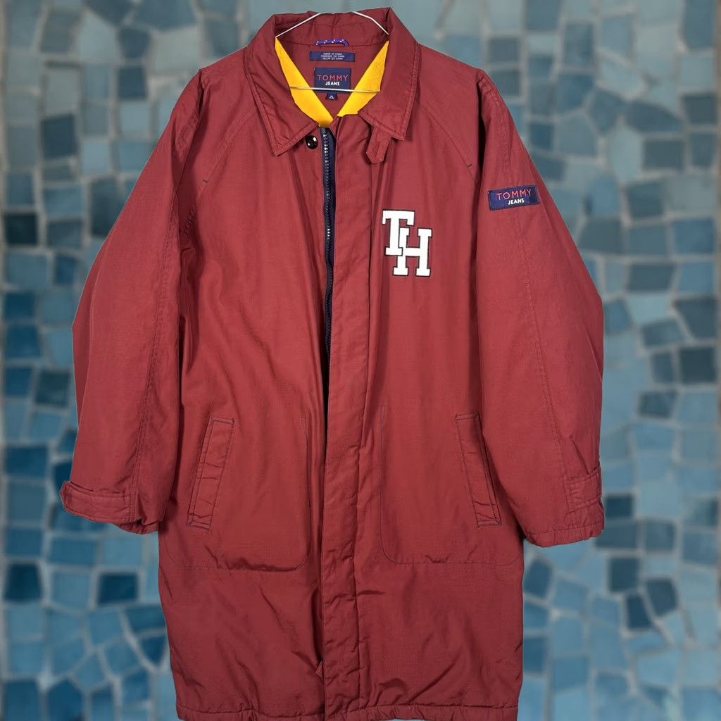Tommy Hilfiger VINTAGE Tommy Hilfiger Coat Mens M Tench Long Fleece Lined Crest Quilted Jacket Size US M / EU 48-50 / 2 - 1 Thumbnail