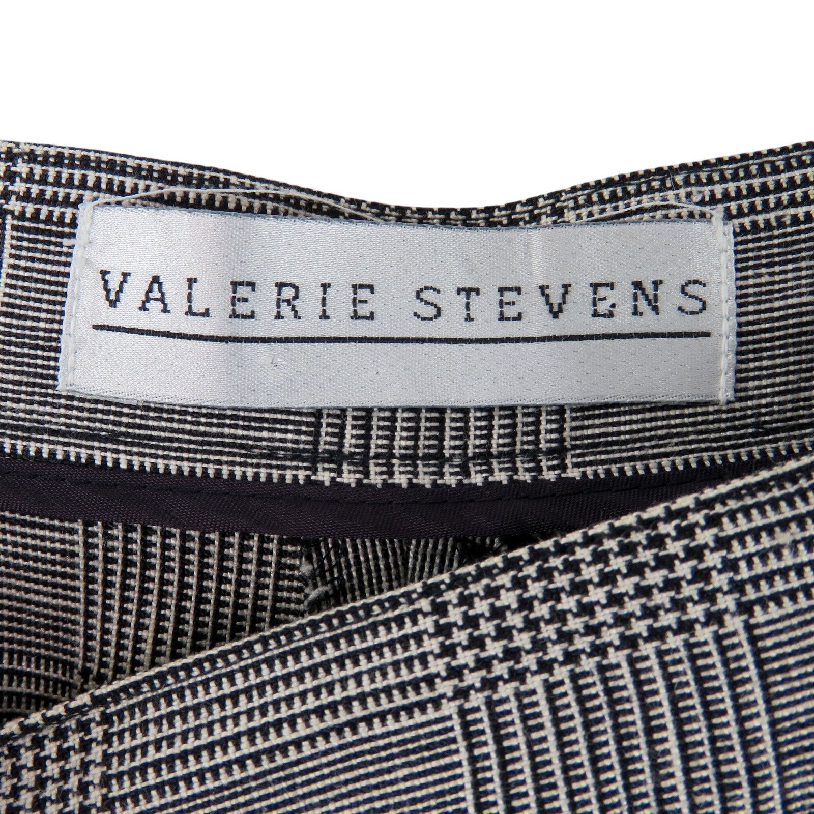 Vintage Vintage Valerie Stevens Black Houndstooth Plaid Trousers 10 Size 32" / US 10 / IT 46 - 4 Thumbnail