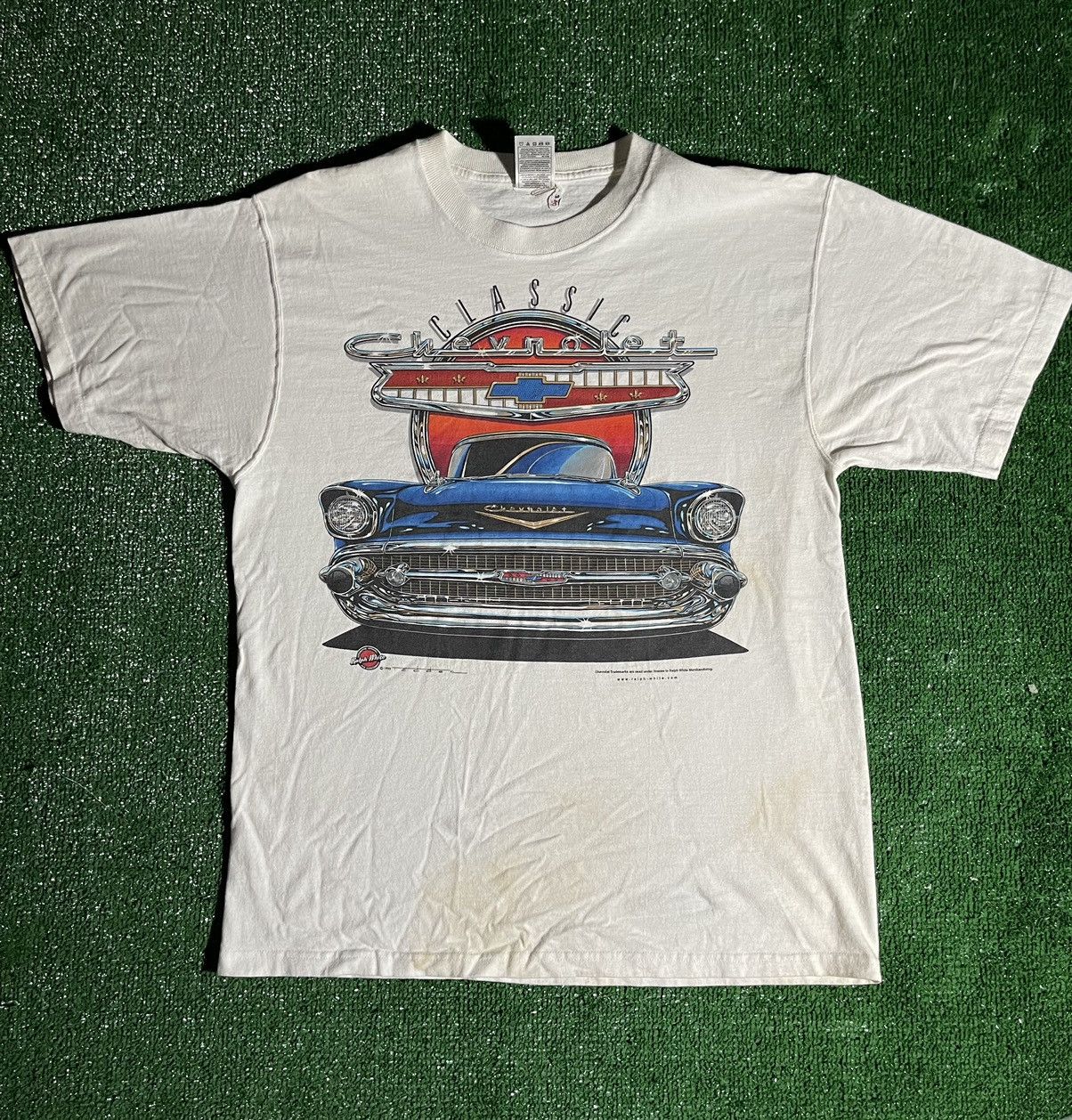 image of Chevrolet Classics Ralph White T-Shirt, Men's (Size Large)