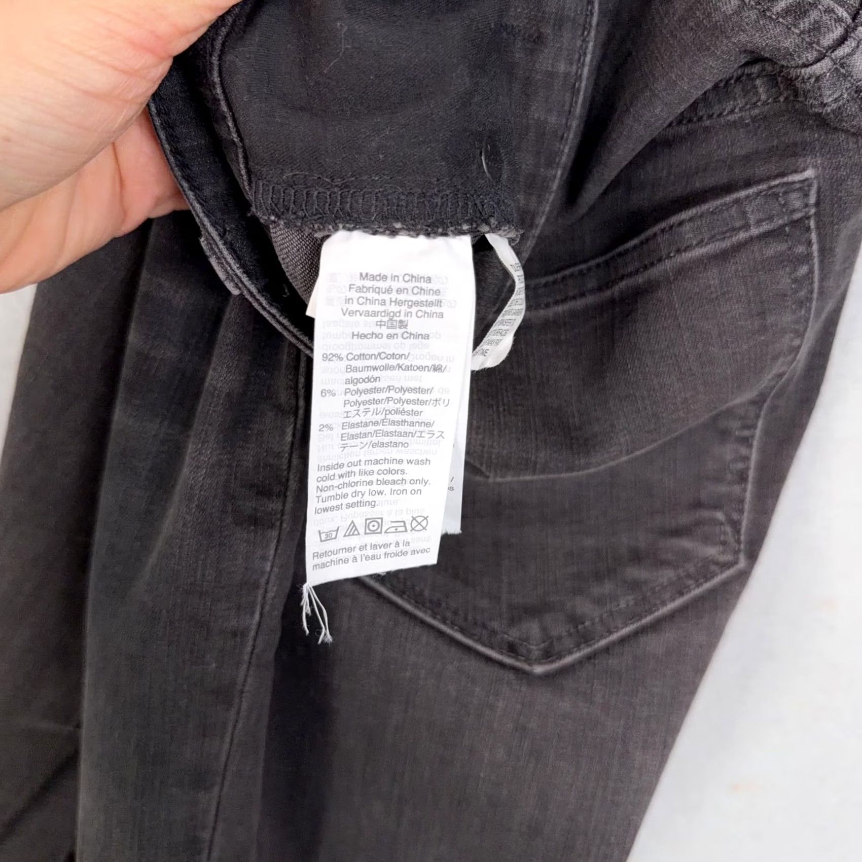 Madewell Madewell Jeans Womens 28 Gray Curvy High Rise Skinny Distressed Raw Hem Stretch Jeans Size 28" / US 6 / IT 42 - 6 Thumbnail