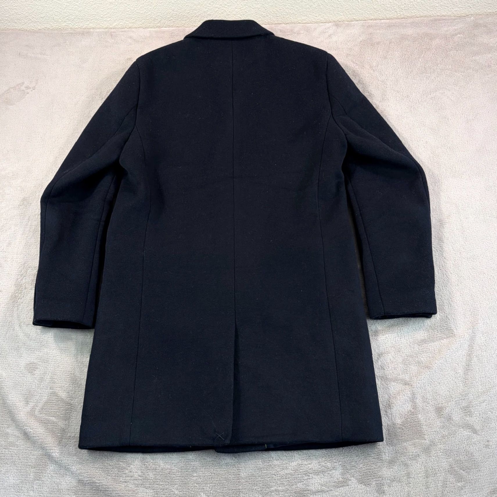 Scotch & Soda Scotch & Soda Amsterdam Wool-Blend Overcoat Men L Blue Solid Button Long Coat Casual Formal 6? Size US L / EU 52-54 / 3 - 5 Thumbnail