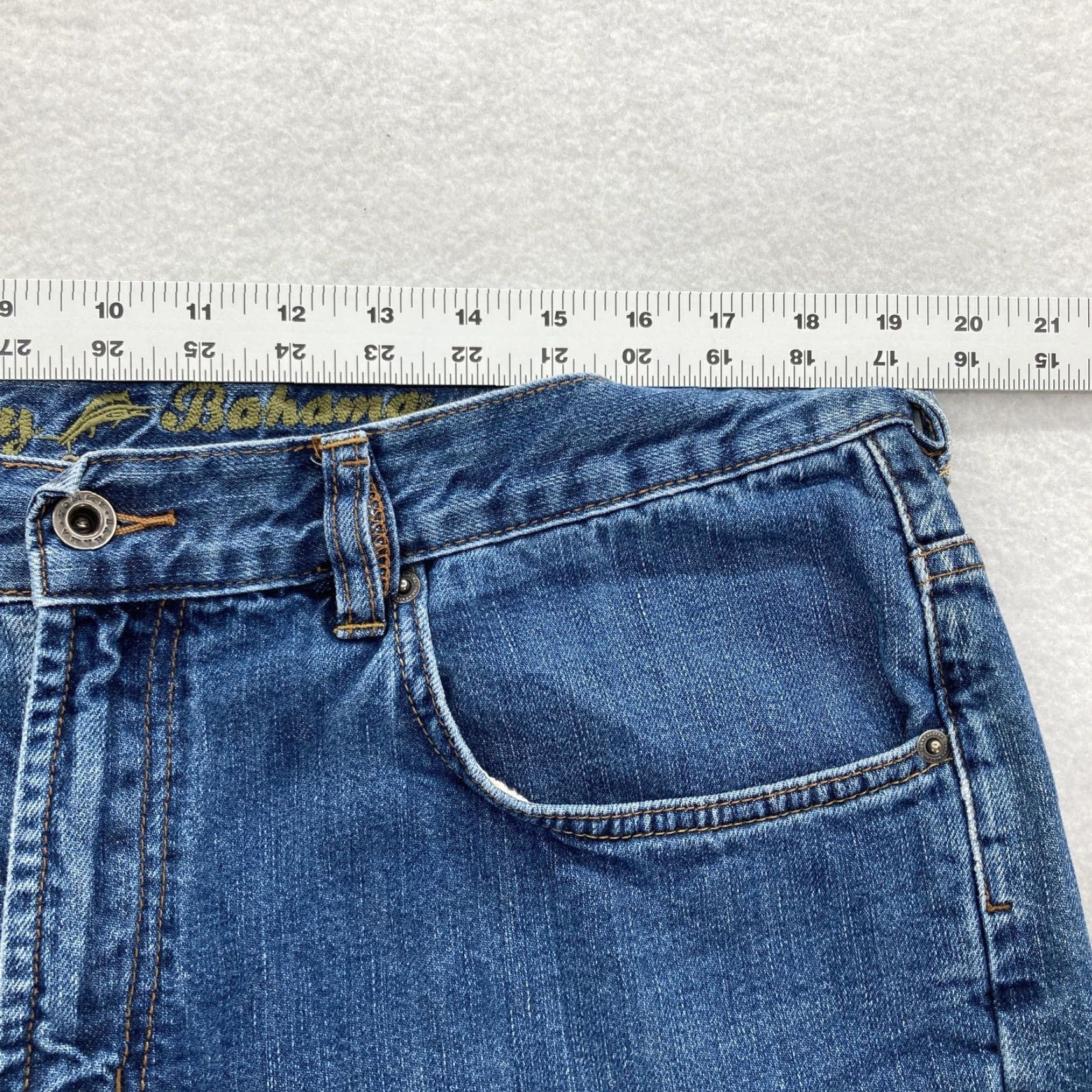 Tommy Bahama Tommy Bahama Jeans Mens 38x32 Blue Classic Fit Medium Wash Five Pocket Denim Shirt? Size US 38 / EU 54 - 7 Thumbnail