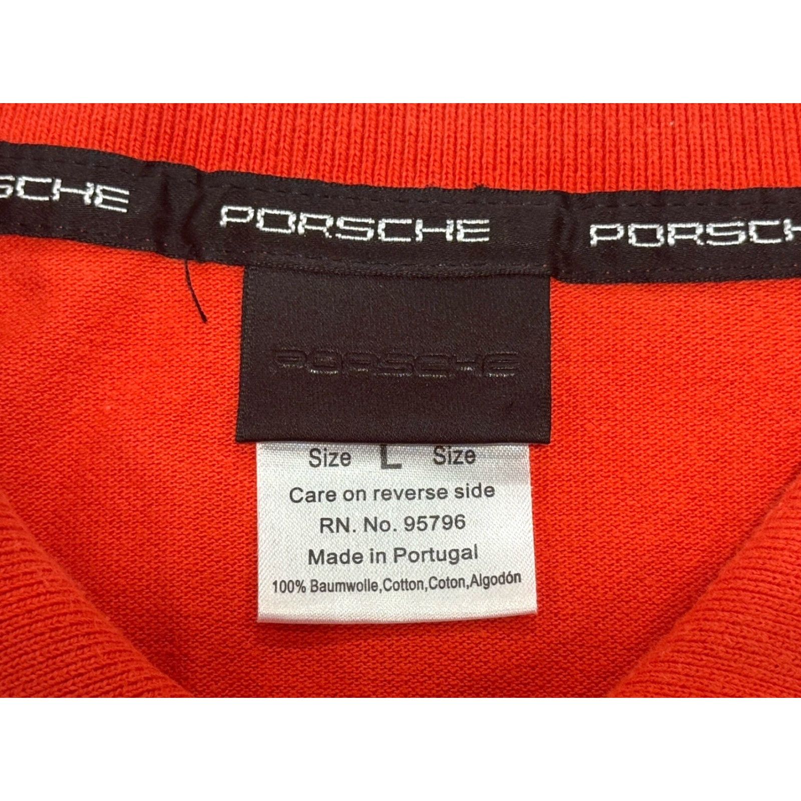 Vintage PORSCHE Polo Shirt Mens Large Red Breathable Geometric Luxury Sports Size US L / EU 52-54 / 3 - 3 Thumbnail