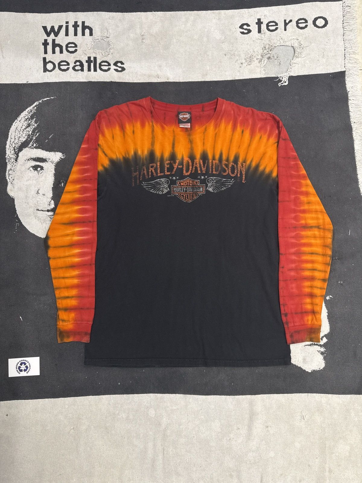 Vintage Harley Davidson Motorcycles Y2K Tie Dye Vintage T-Shirt Size US XL / EU 56 / 4 - 1 Thumbnail