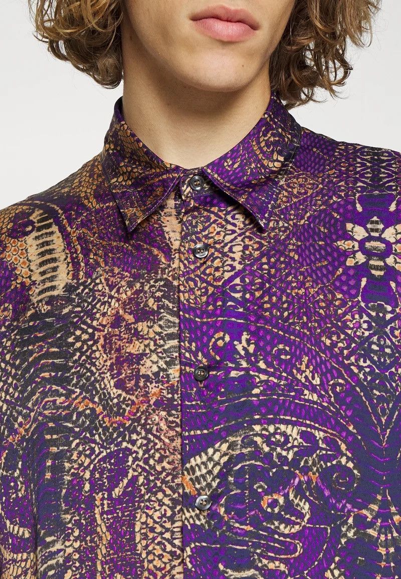Just Cavalli × Roberto Cavalli !DS! FW22 Just Cavalli Animal Print Purple Pattern Shirt Size US S / EU 44-46 / 1 - 7 Thumbnail