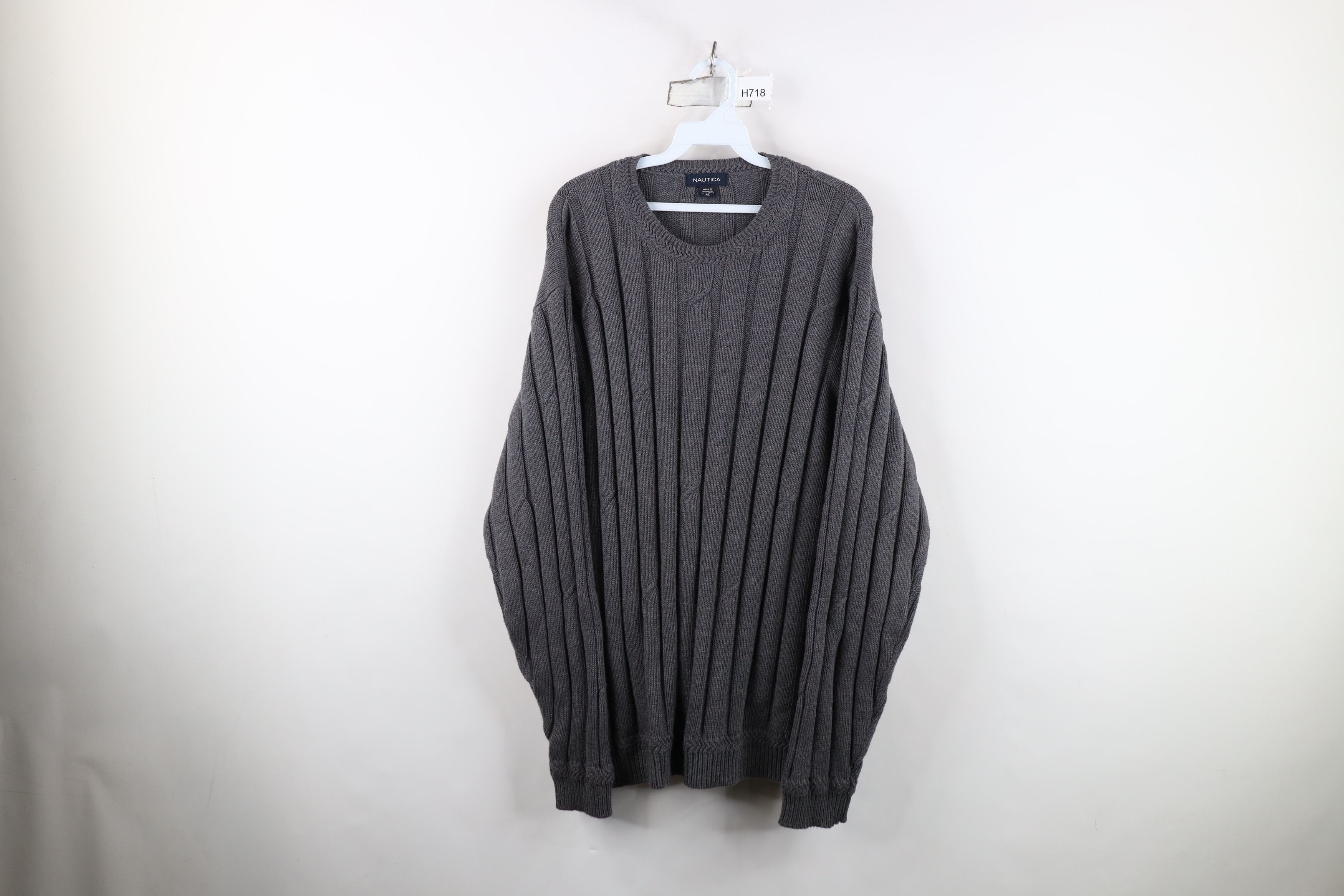 Nautica Vintage Nautica Heavyweight Ribbed Knit Crewneck Sweater Size US XL / EU 56 / 4 - 1 Thumbnail