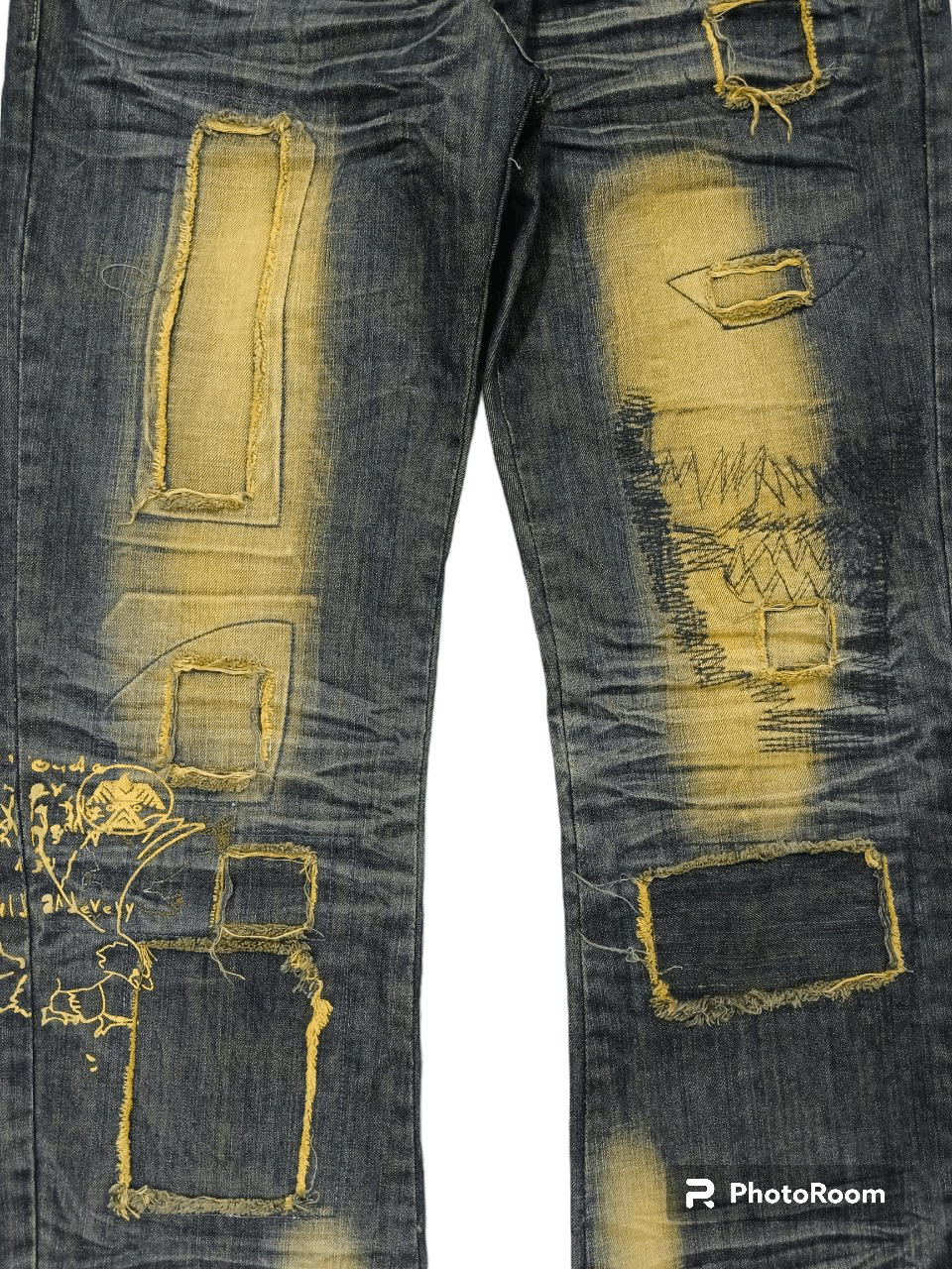 Rusty SICK RUSTY PACTHWORK ILLUSTRATION T.S.L JEANS Size US 34 / EU 50 - 5 Thumbnail