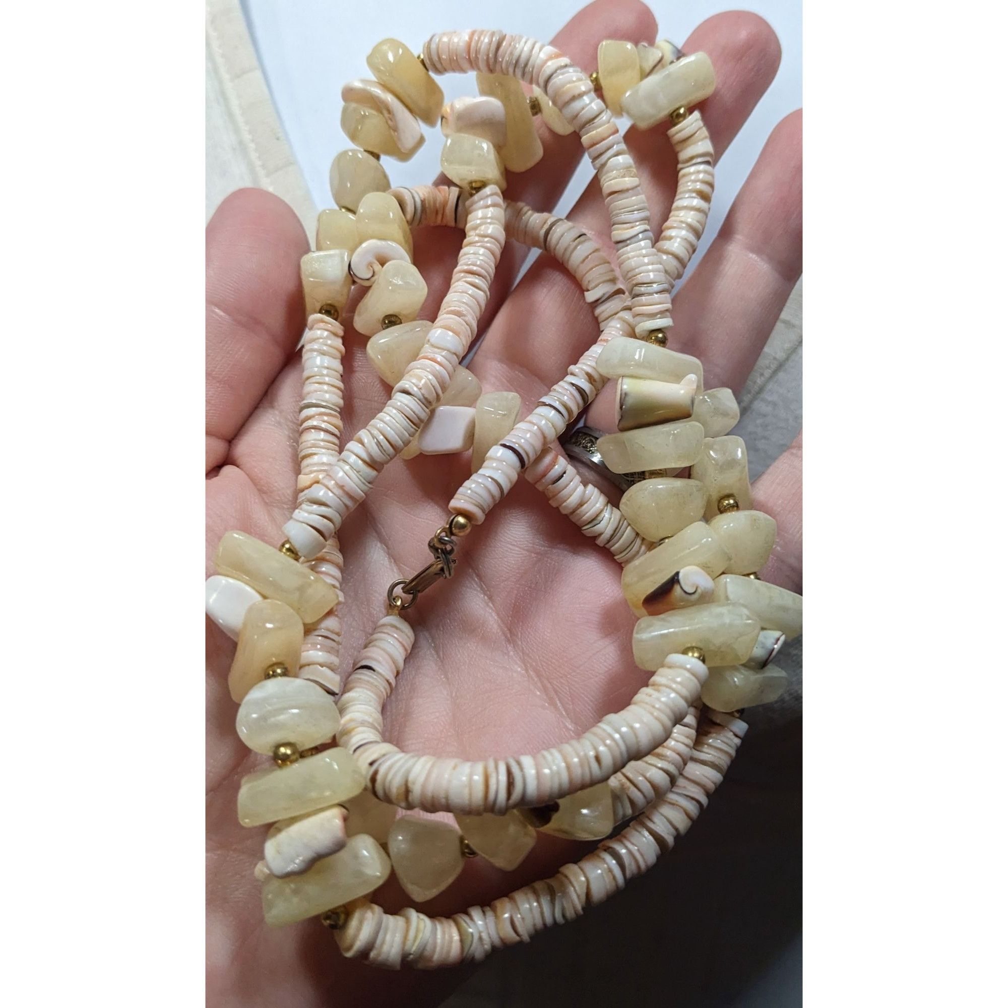 Other Vintage Beachy Shell And Agate Beaded Necklace Size ONE SIZE - 5 Thumbnail