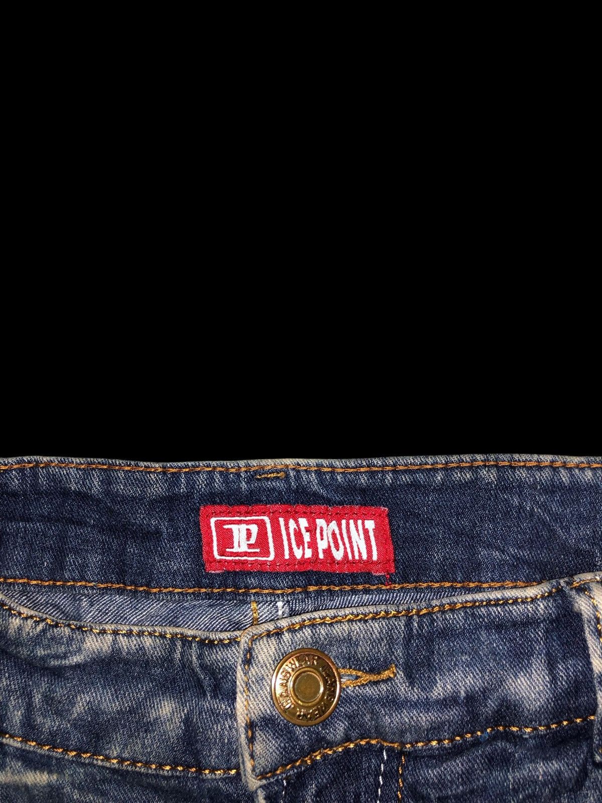 Designer × Japanese Brand × Vintage ❤️‍🔥RARE ICE POINT EMBROIDERED LOGO ACID WASH DESIGN DENIM❤️‍🔥 Size US 36 / EU 52 - 8 Thumbnail