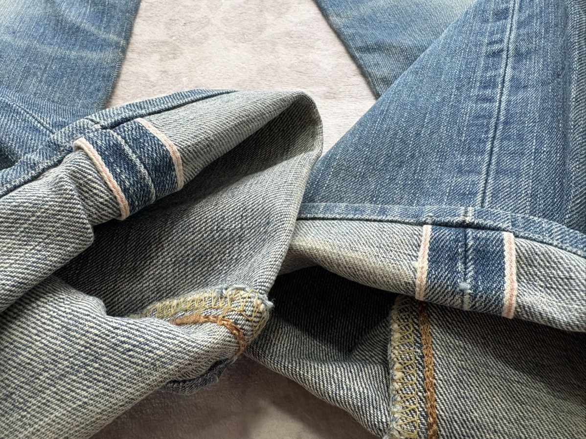 Edwin Edwin 505X Selvedge Orange Tab Distressed Denim Jeans Size US 31 - 6 Thumbnail