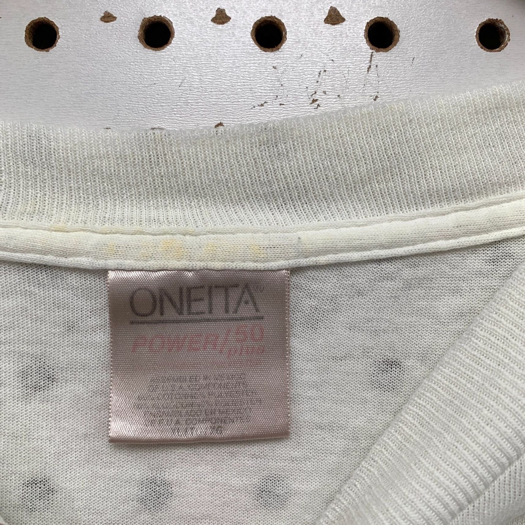 Vintage VINTAGE Oneita Shirt Mens Large White 90s Virginia Beach USA Single Stitch Size US L / EU 52-54 / 3 - 4 Thumbnail