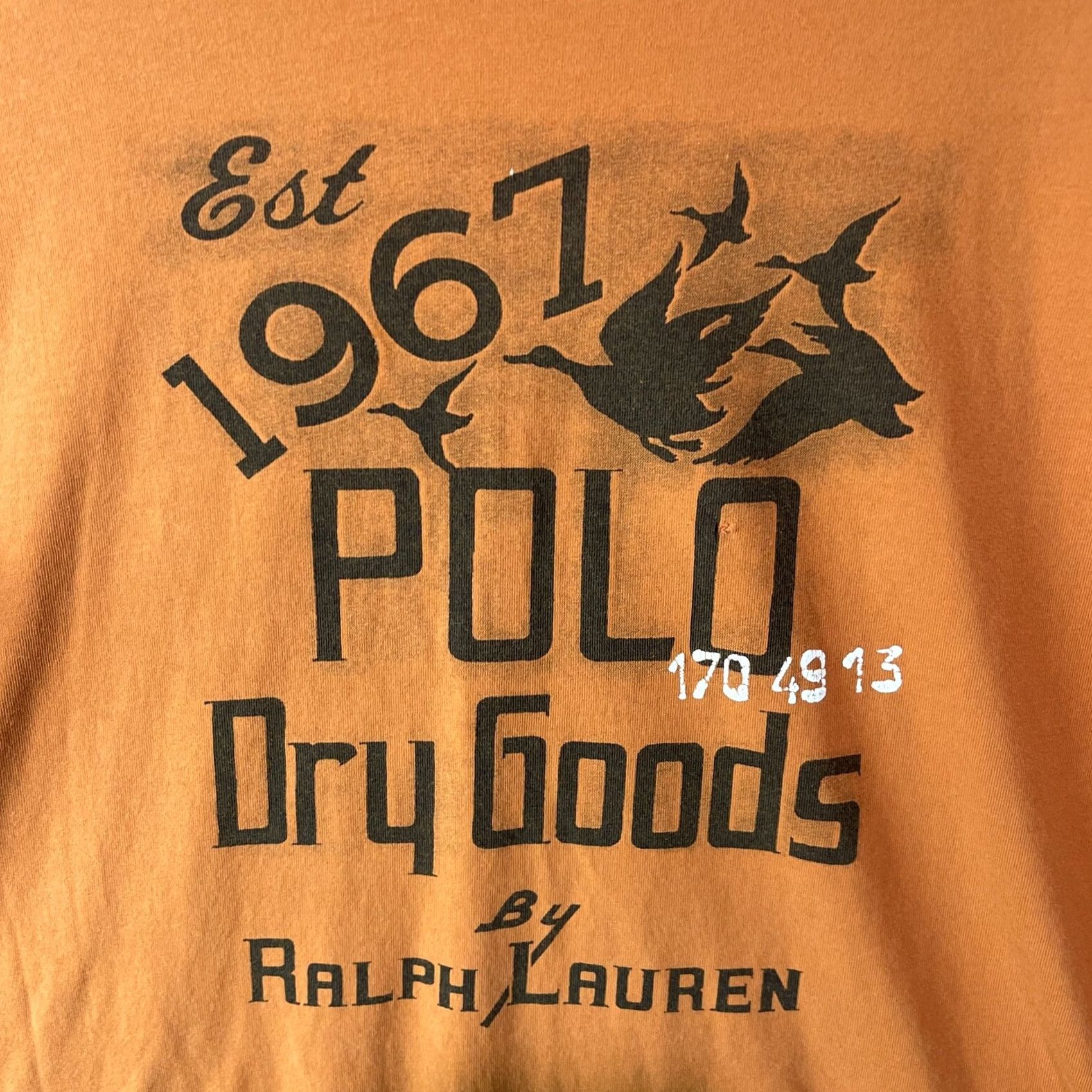 Polo Ralph Lauren VINTAGE Polo Ralph Lauren Shirt Mens L Orange Knit Crew Neck Logo Graphic Print Size US L / EU 52-54 / 3 - 5 Thumbnail