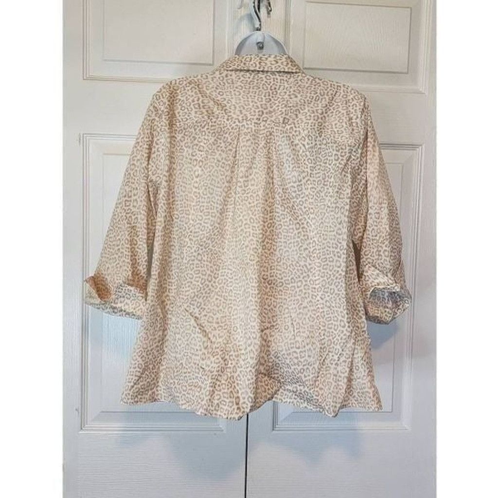 Chicos Chico's Animal Print Blouse Size L / US 10 / IT 46 - 2 Thumbnail