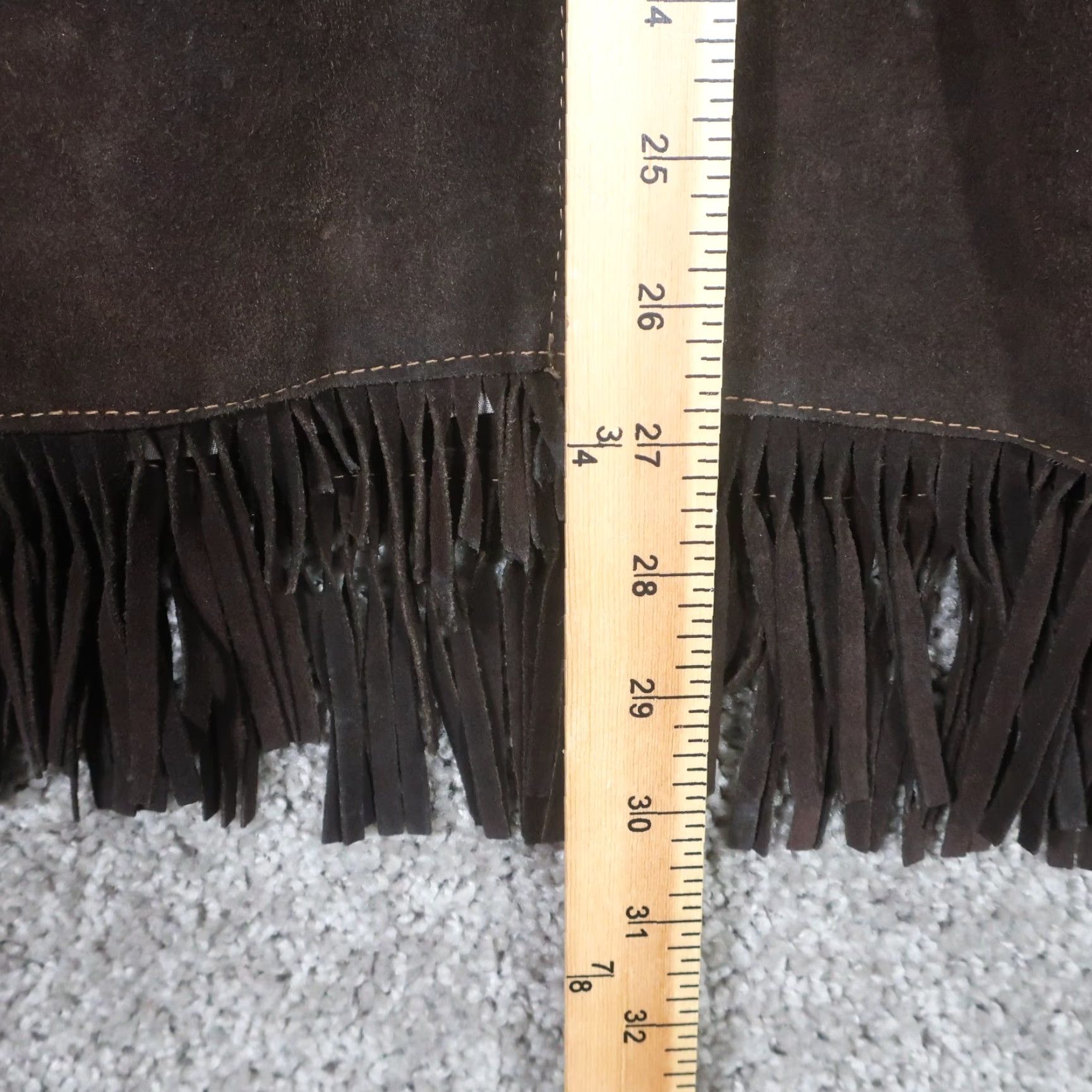 Vintage VTG Walker's Riding Apparel Leather Jacket Mens 40 Brown Suede Fringes Western Bomber Jacket Adult Men Size US XXS / EU 40 - 7 Thumbnail
