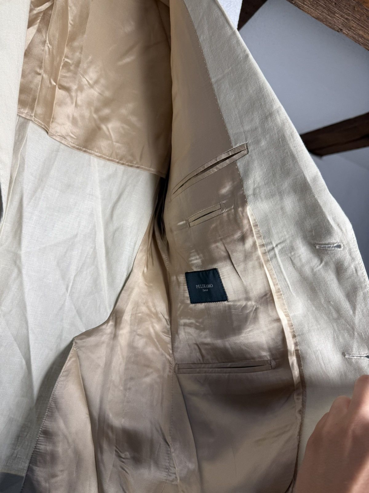 Other Pelikamo Zürich Cream Linen Blazer Made in Switzerland Size 42R - 3 Thumbnail