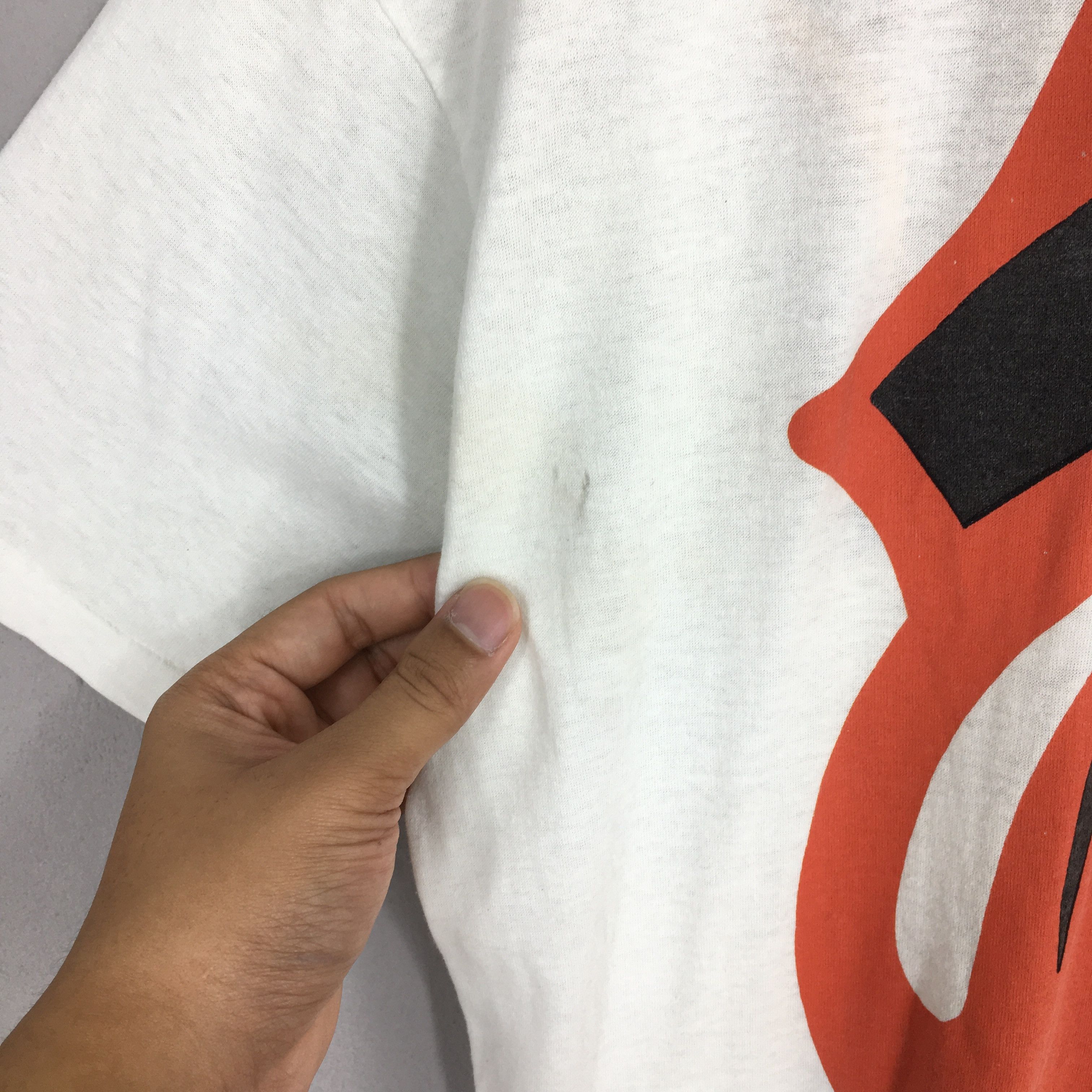 Band Tees × The Rolling Stones × Vintage Vintage 1989 The Rolling Stones White T shirt XLarge Size US XL / EU 56 / 4 - 6 Thumbnail