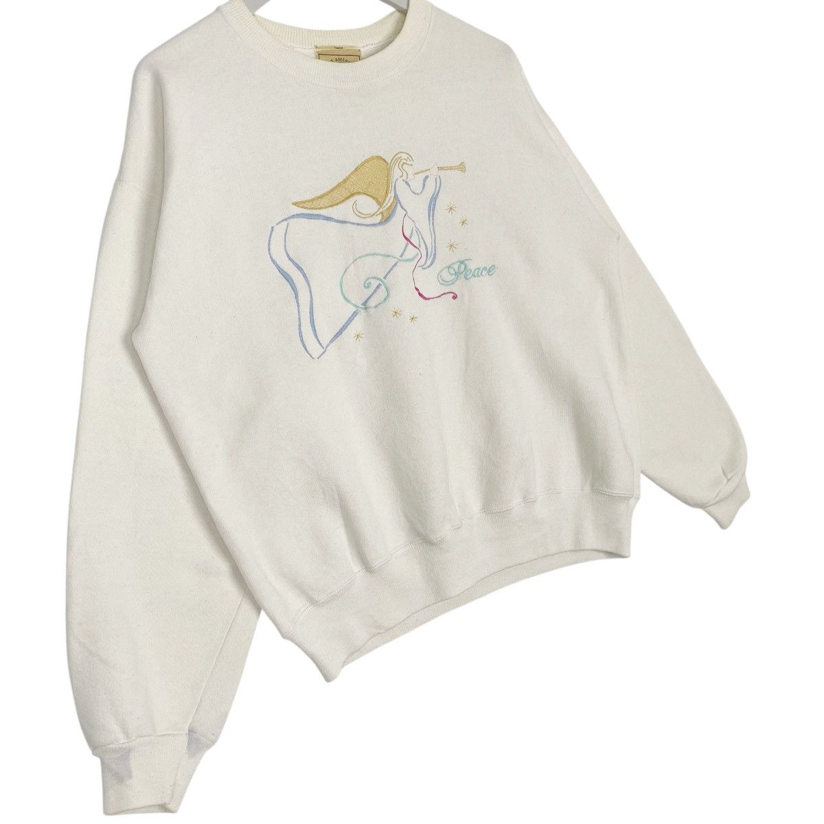Other Vintage Peaceful Sweatshirt Crewneck White Size M Size US M / EU 48-50 / 2 - 3 Thumbnail