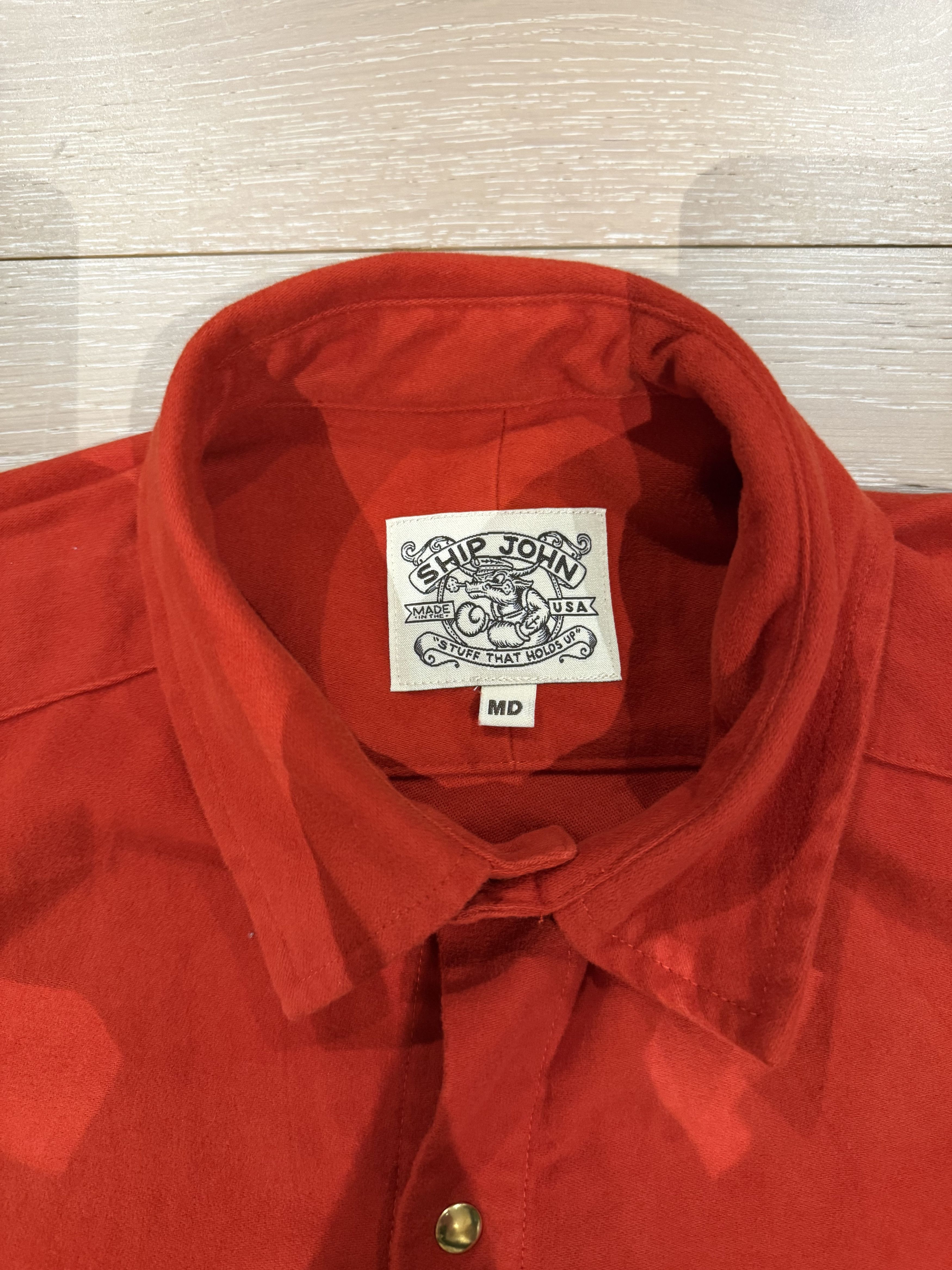 Ship John 💚 Ship John Jerry Shirt Heirloom Red Moleskin Medium NEW Size US M / EU 48-50 / 2 - 13 Thumbnail