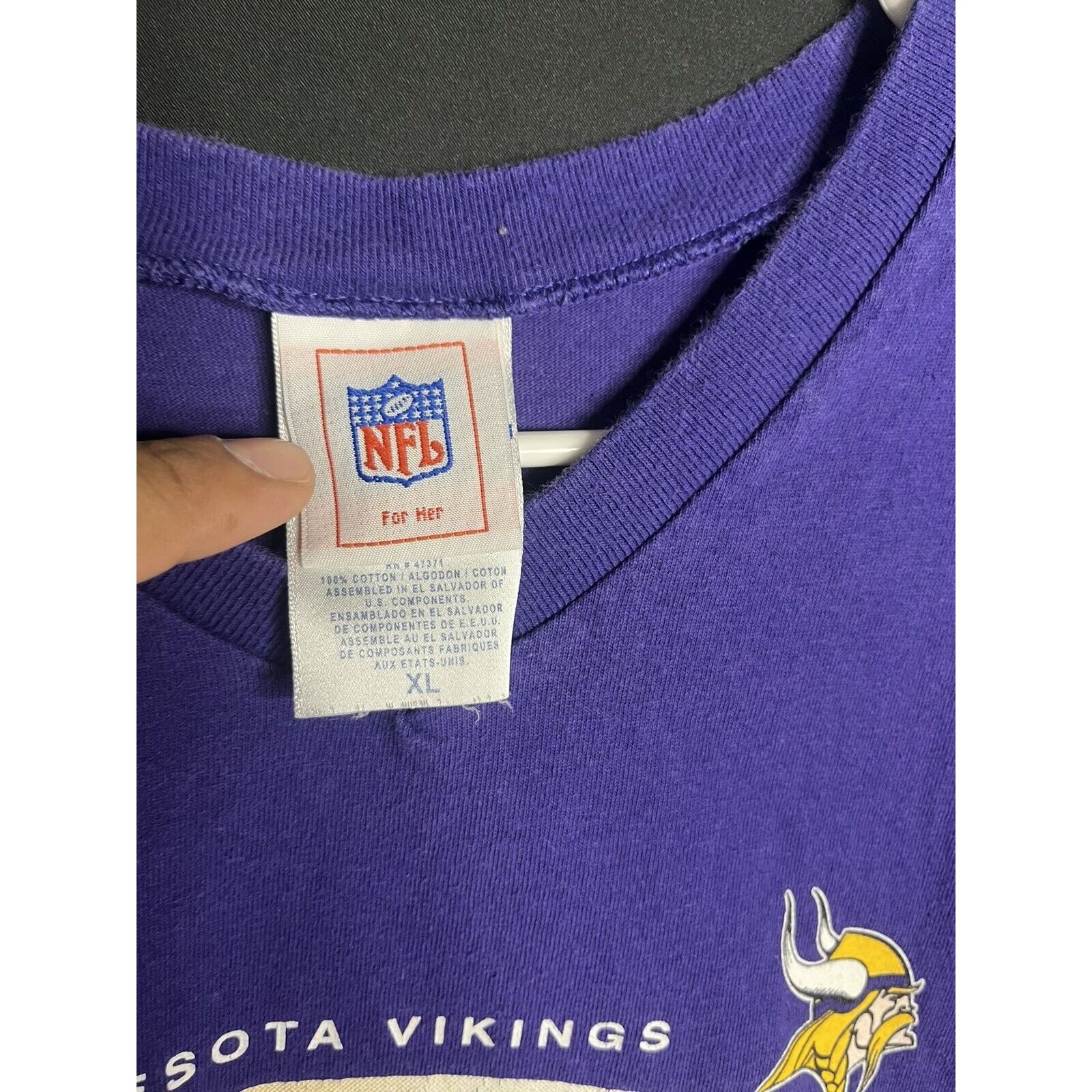 NFL vintage minnesota vikings women shirt size XL v neck short s Size XL / US 12-14 / IT 48-50 - 2 Thumbnail