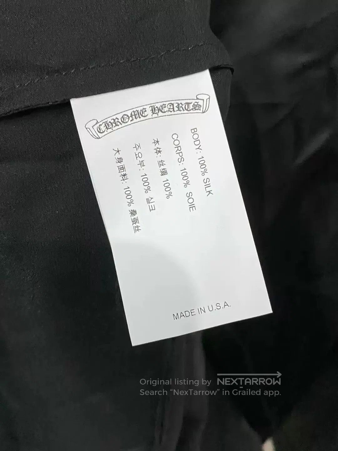 Chrome Hearts black silk shirt by Chrome Hearts. Size US XS / EU 42 / 0 - 5 Thumbnail