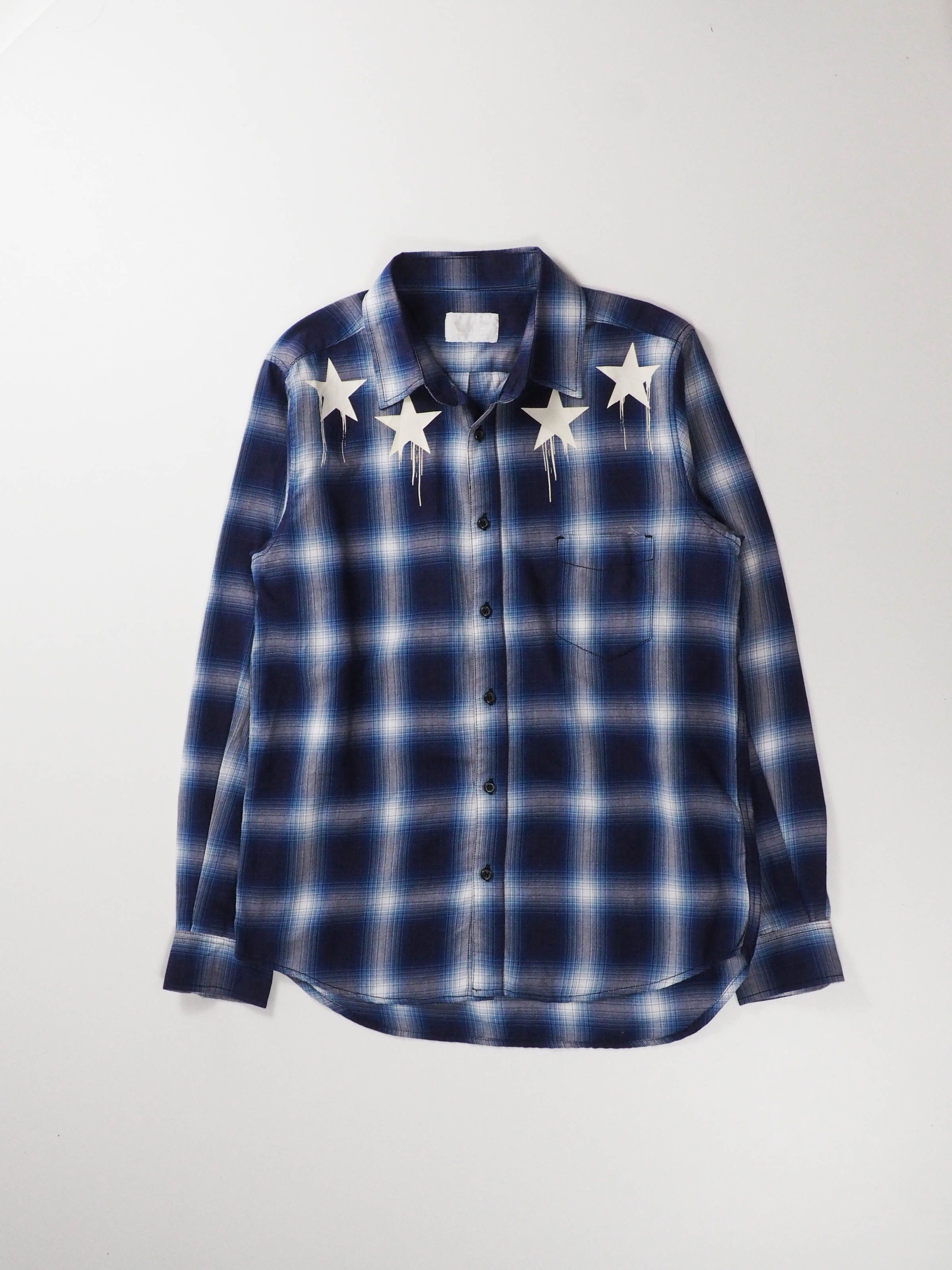 Japanese Brand LHP Japan Star Paint Plaid Flannel Shirt Size US L / EU 52-54 / 3 - 1 Thumbnail
