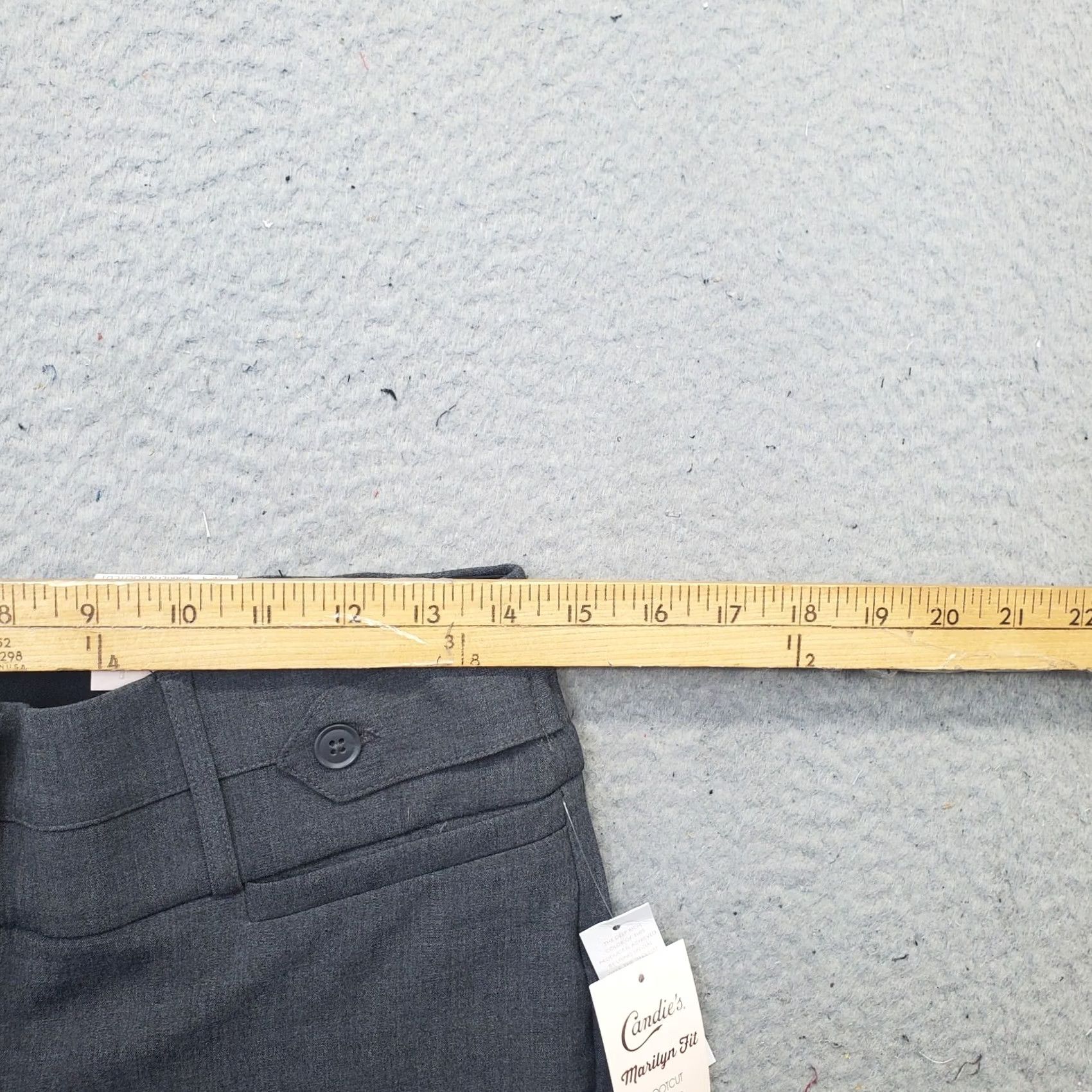 Vintage Candies Pants Womens 5 Gray Bootcut Mid Rise Flat Front Stretch Formal Size 27" / US 4 / IT 40 - 6 Thumbnail
