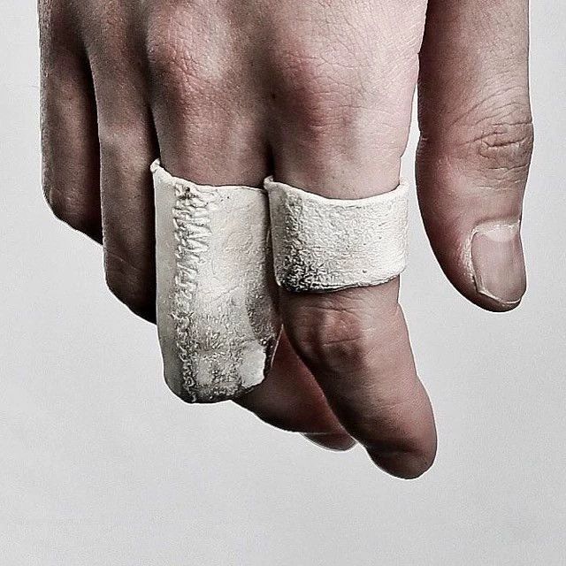 DETAJ Detaj Retro White Deer Bone Sterling Silver Ring Size ONE SIZE - 2 Thumbnail