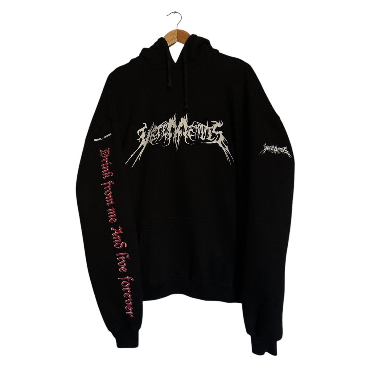 Pre-owned Vetements Tfd Total Fucking Darkness Hoodie Aw16 In Black