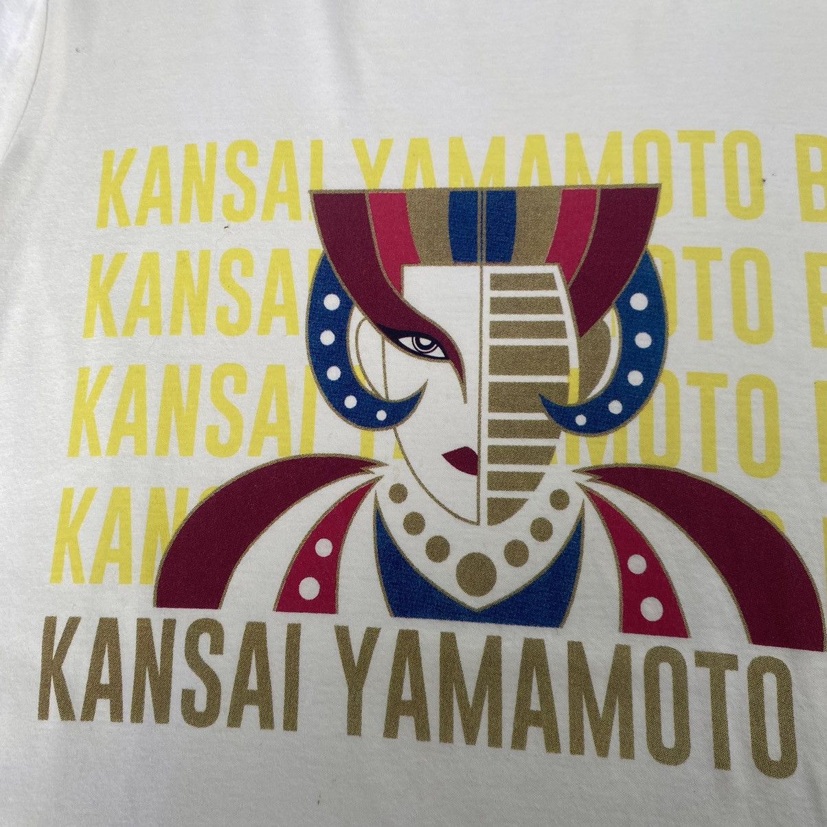 Kansai Yamamoto Vintage Kansai Yamamoto Geisha Face Asymmetric japan tee Size US M / EU 48-50 / 2 - 3 Thumbnail