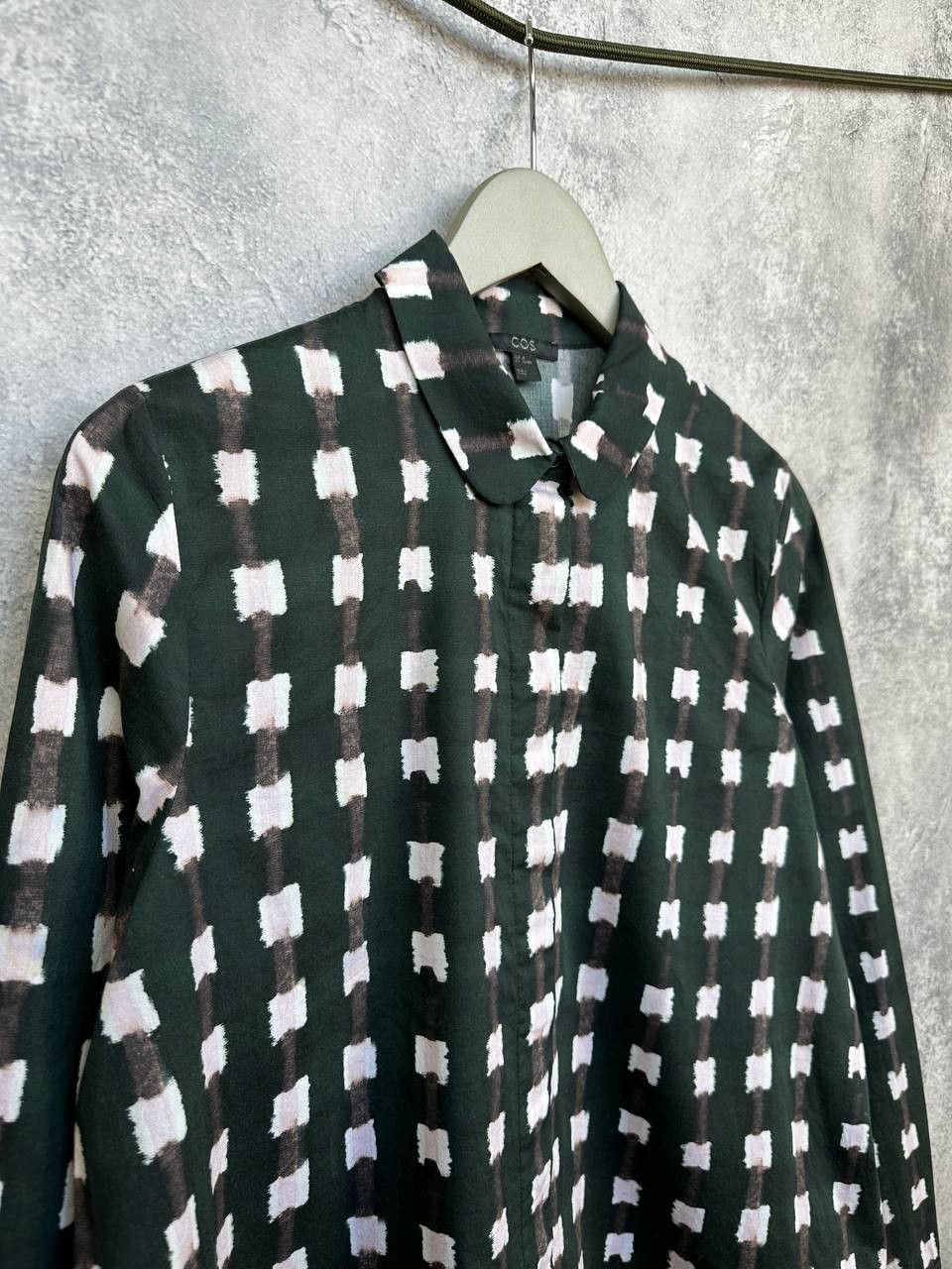 Cos COS Geometric Print Button Up Blouse Shirt Peter Pan Collar Size S / US 4 / IT 40 - 3 Thumbnail