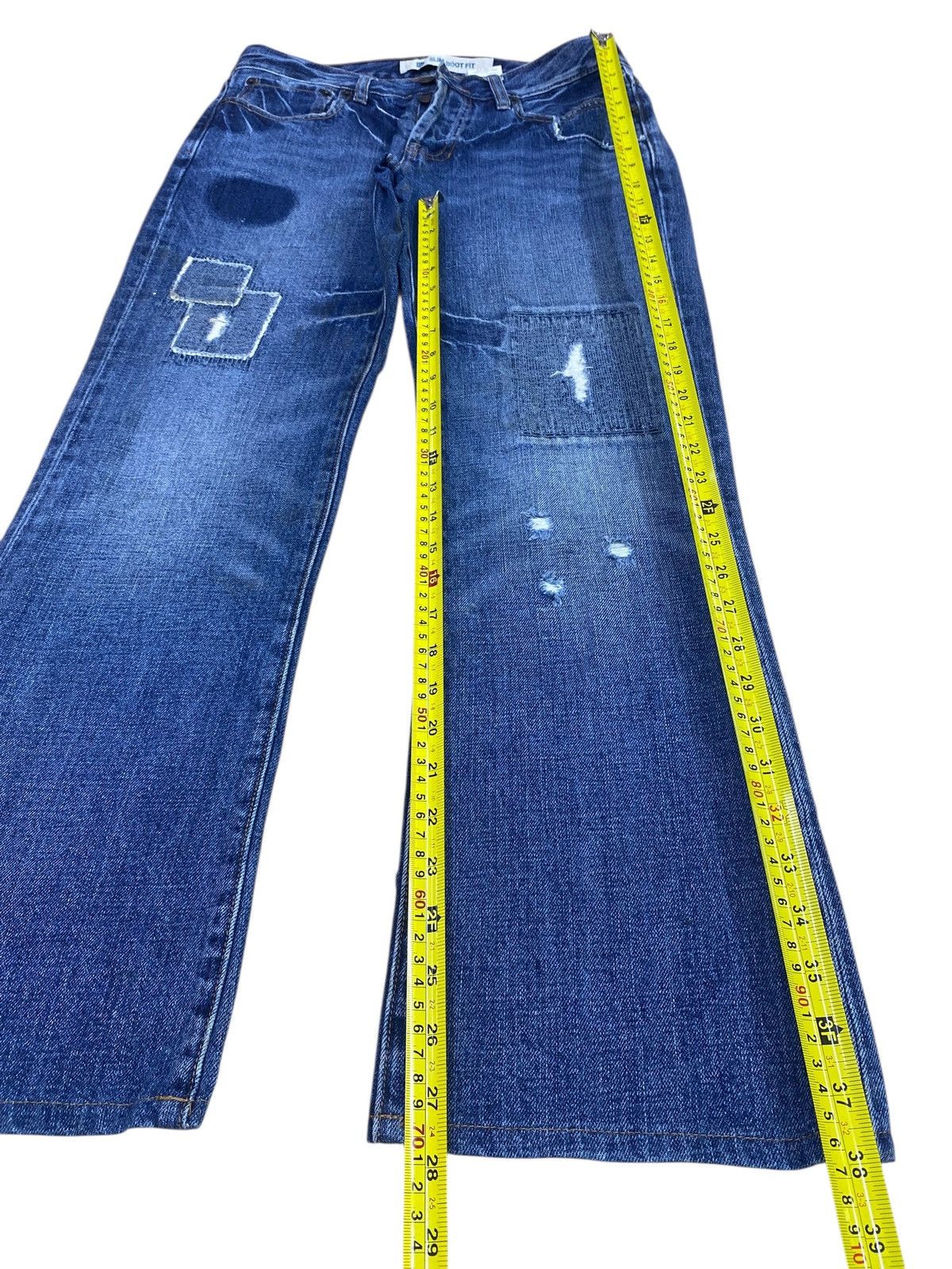 Gap Gap Faded Ripped Patchwork Style Bootcut Jeans Size US 30 / EU 46 - 7 Thumbnail