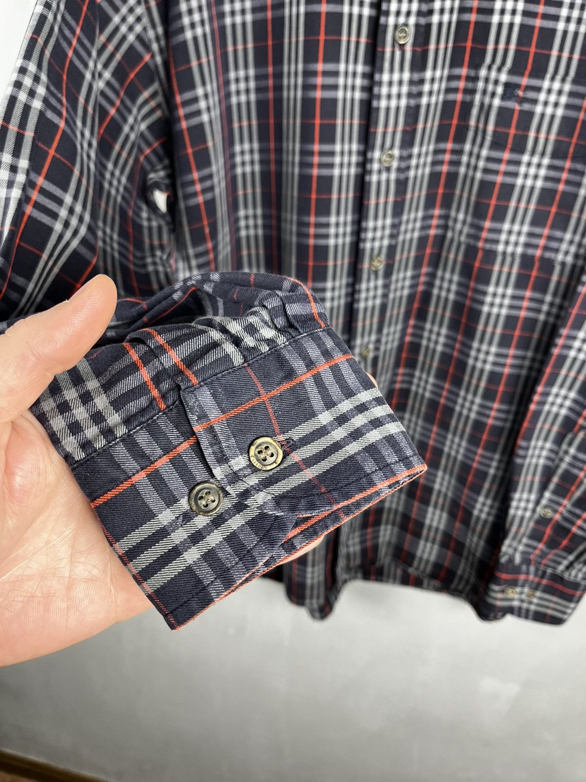 Burberry × Vintage Vintage Burberry Nova Check Shirt Button Up Size US L / EU 52-54 / 3 - 7 Thumbnail