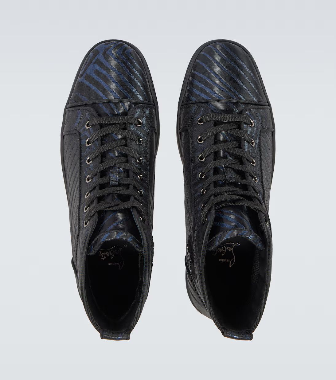 Christian Louboutin os11x0126 Louis High-Top Sneakers in Black/Blue Size US 8 / EU 41 - 4 Thumbnail