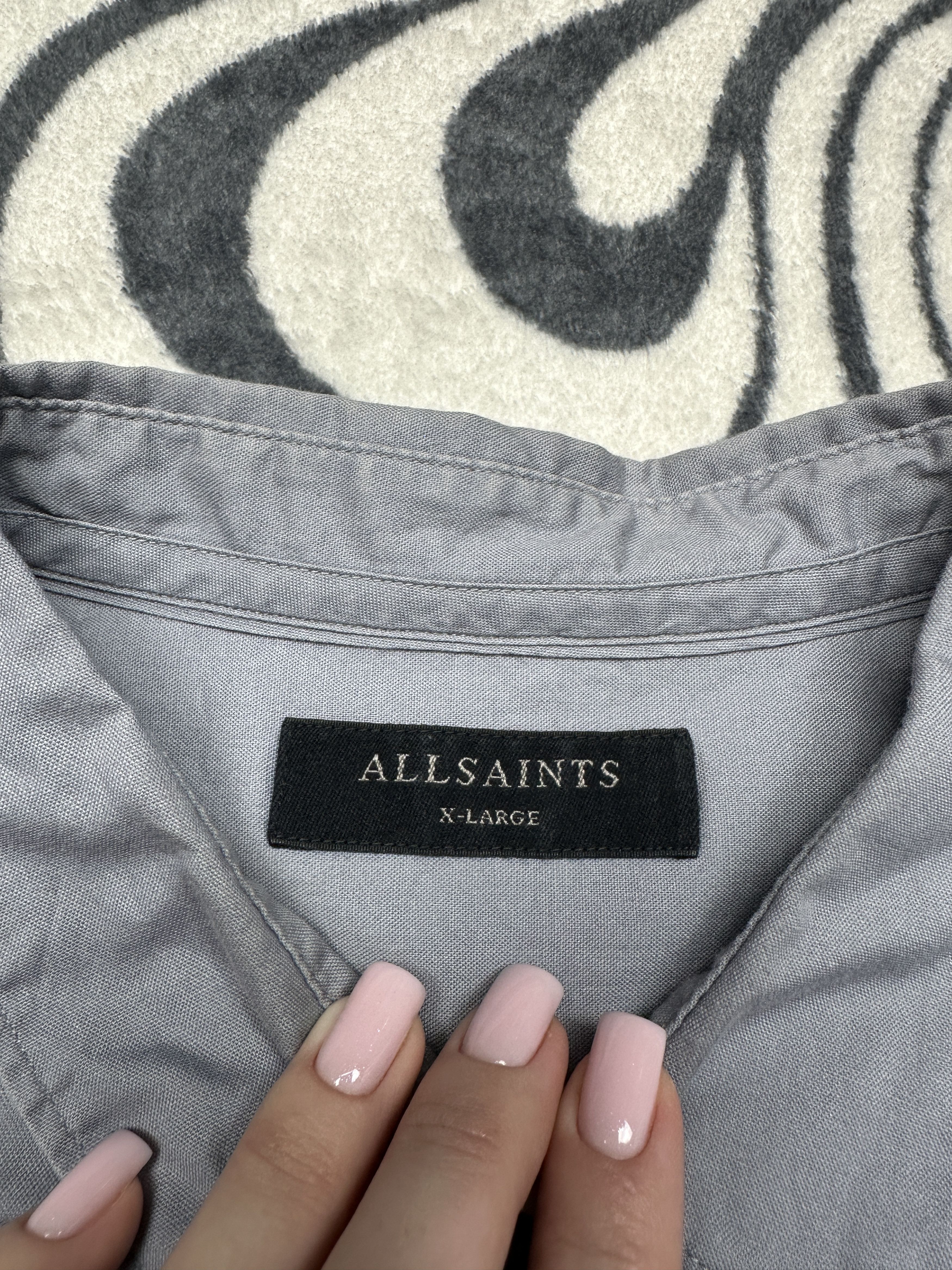 Allsaints AllSaints Mens Redondo Long Sleeve Shirt Size US XL / EU 56 / 4 - 4 Thumbnail