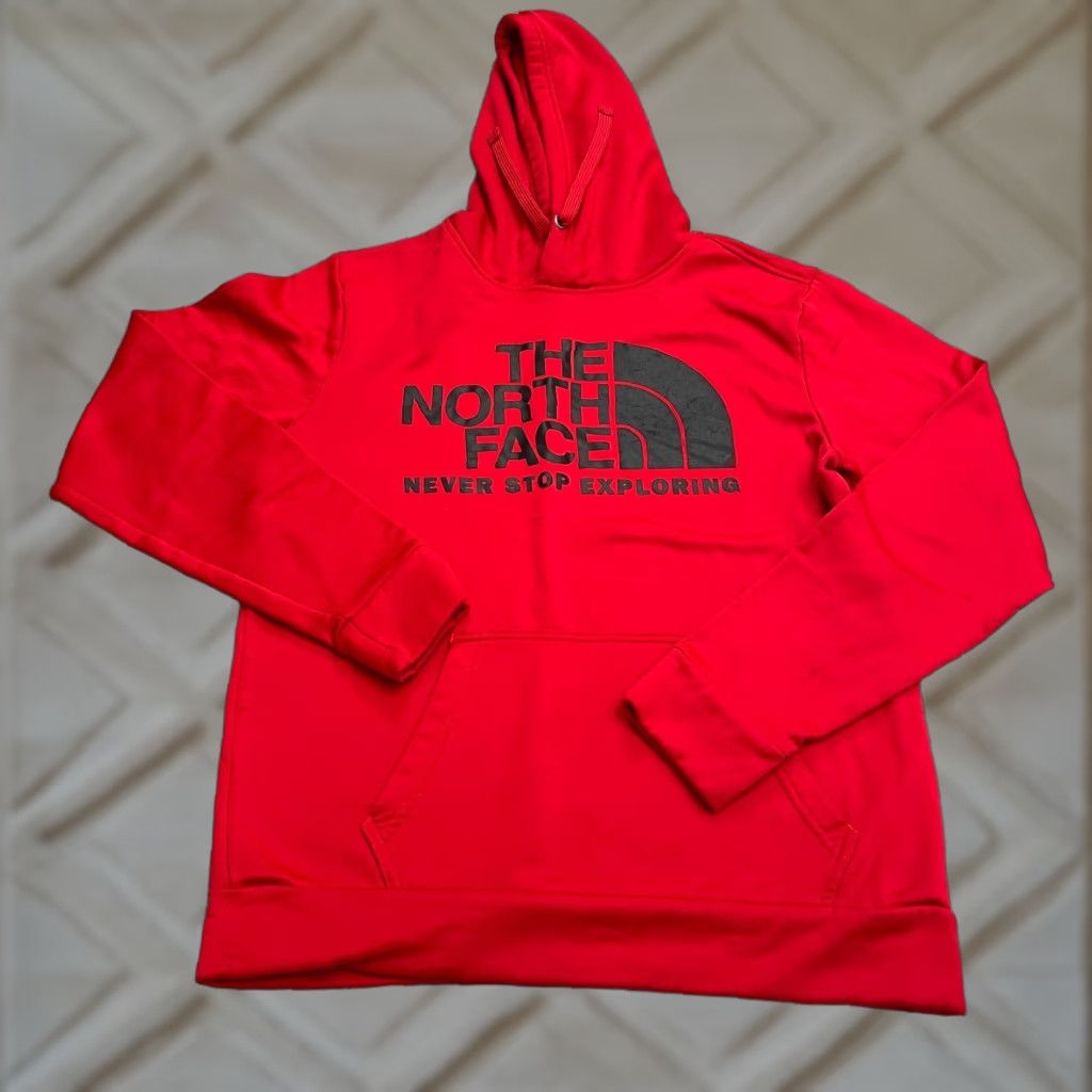 The North Face The North Face Hoodie Mens Medium Red Pullover Knit Sweatshirt Sports Outdoor All Seasons Hooded Pockets Graphic Print Crew Neck Size US M / EU 48-50 / 2 - 1 Thumbnail